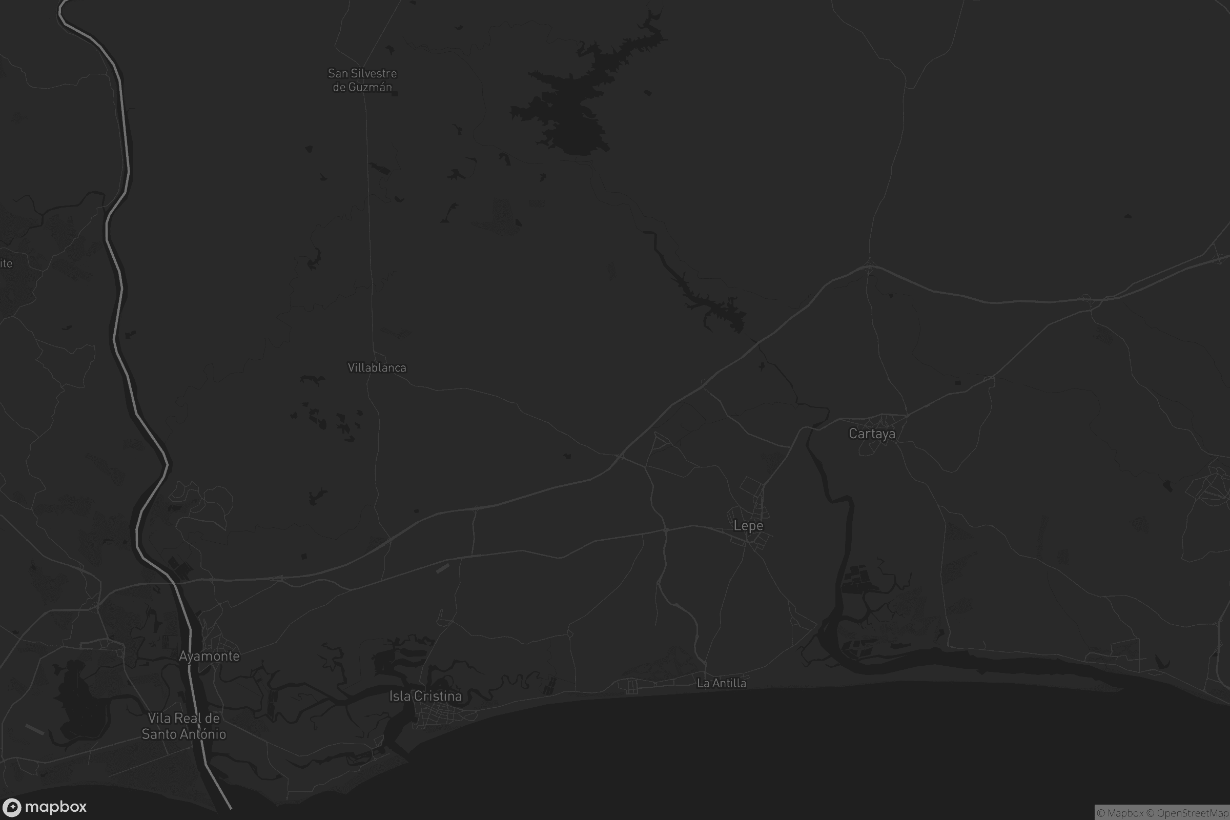 Mapa de Costa Occidental