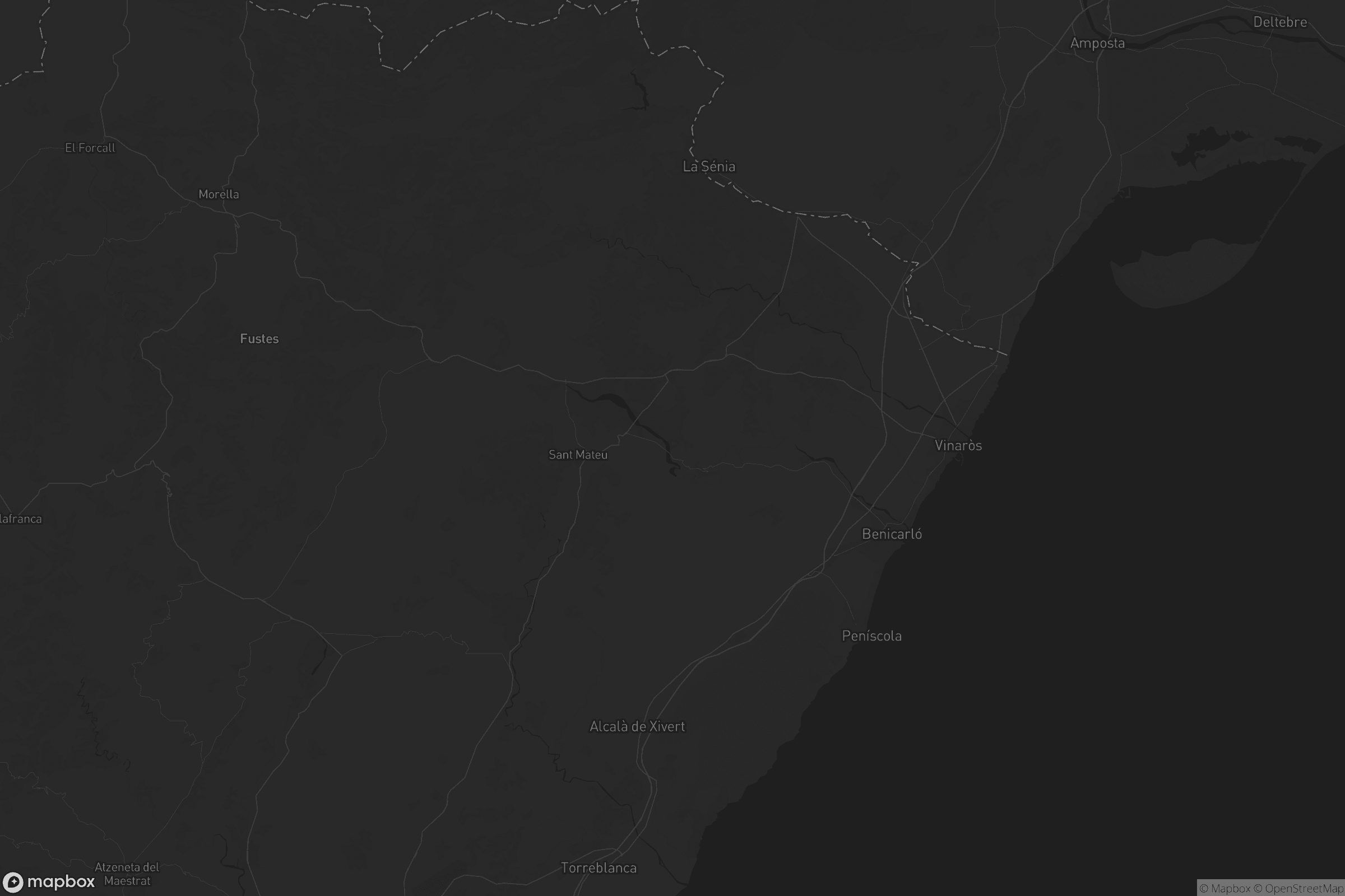 Mapa de el Baix Maestrat