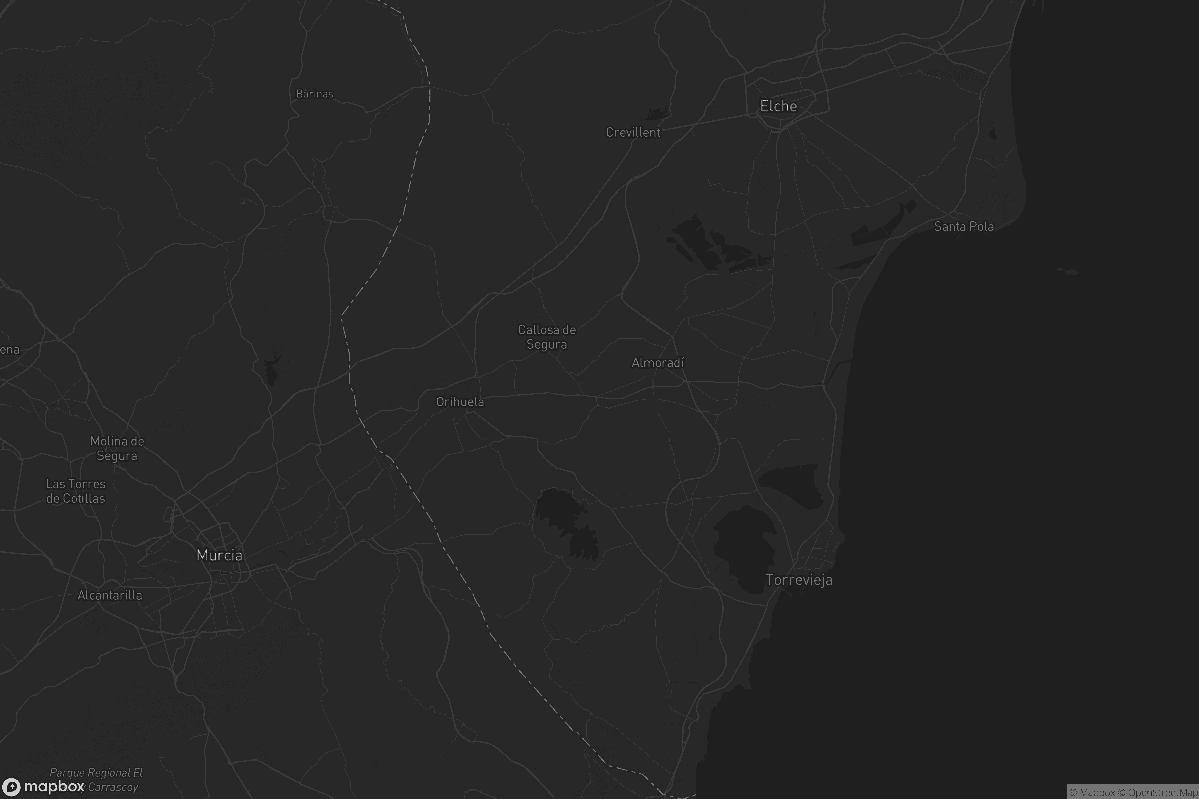 Mapa de el Baix Segura / La Vega Baja