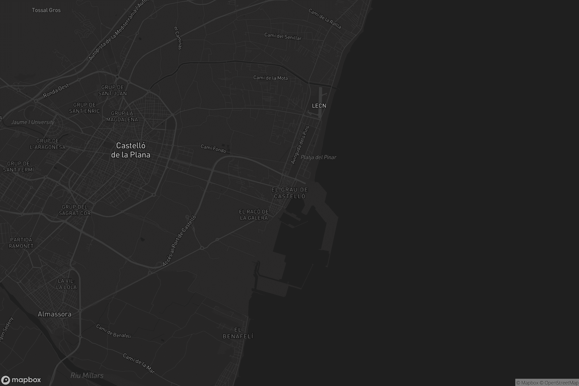 Mapa de el Grau de Castelló