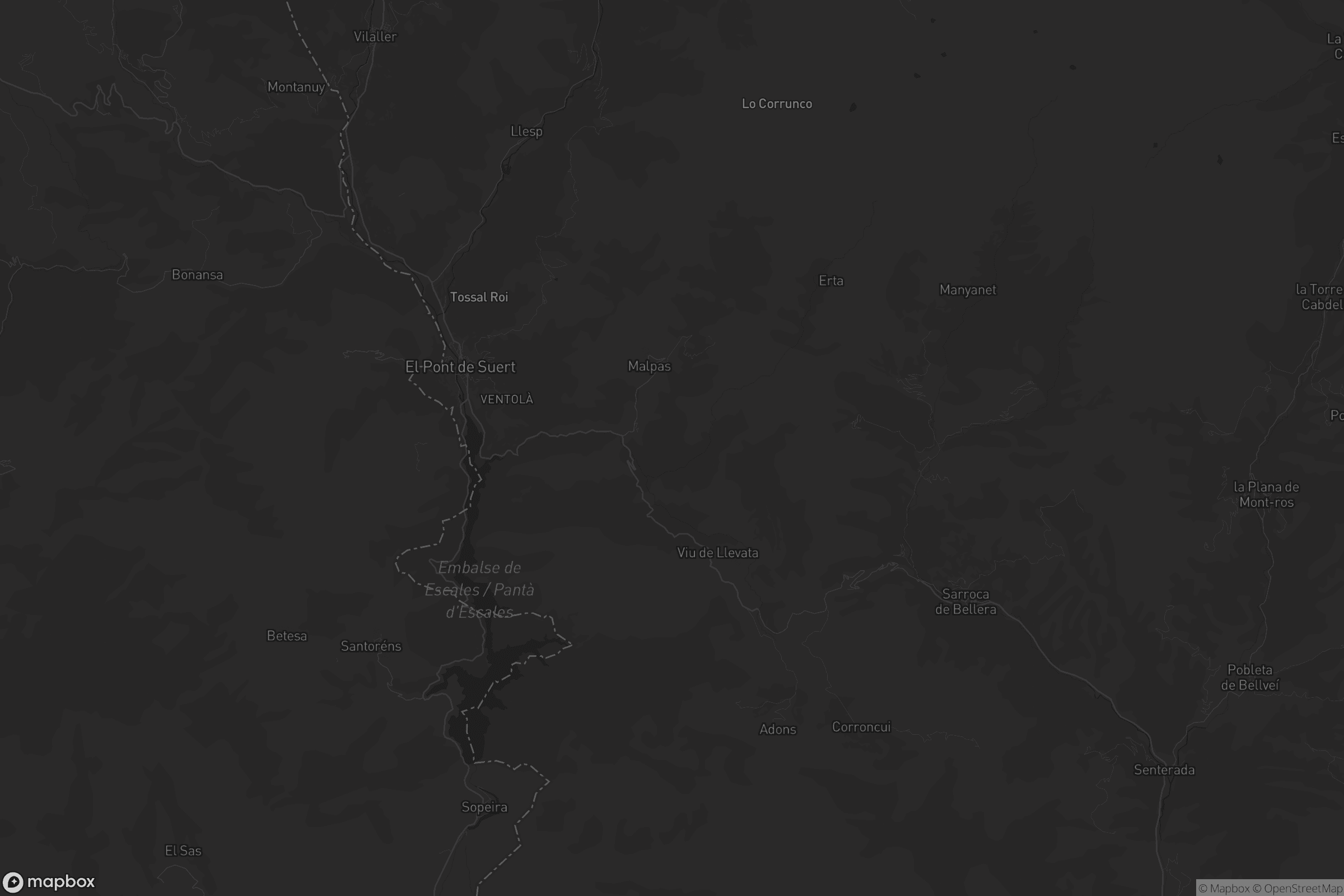 Mapa de el Pont de Suert