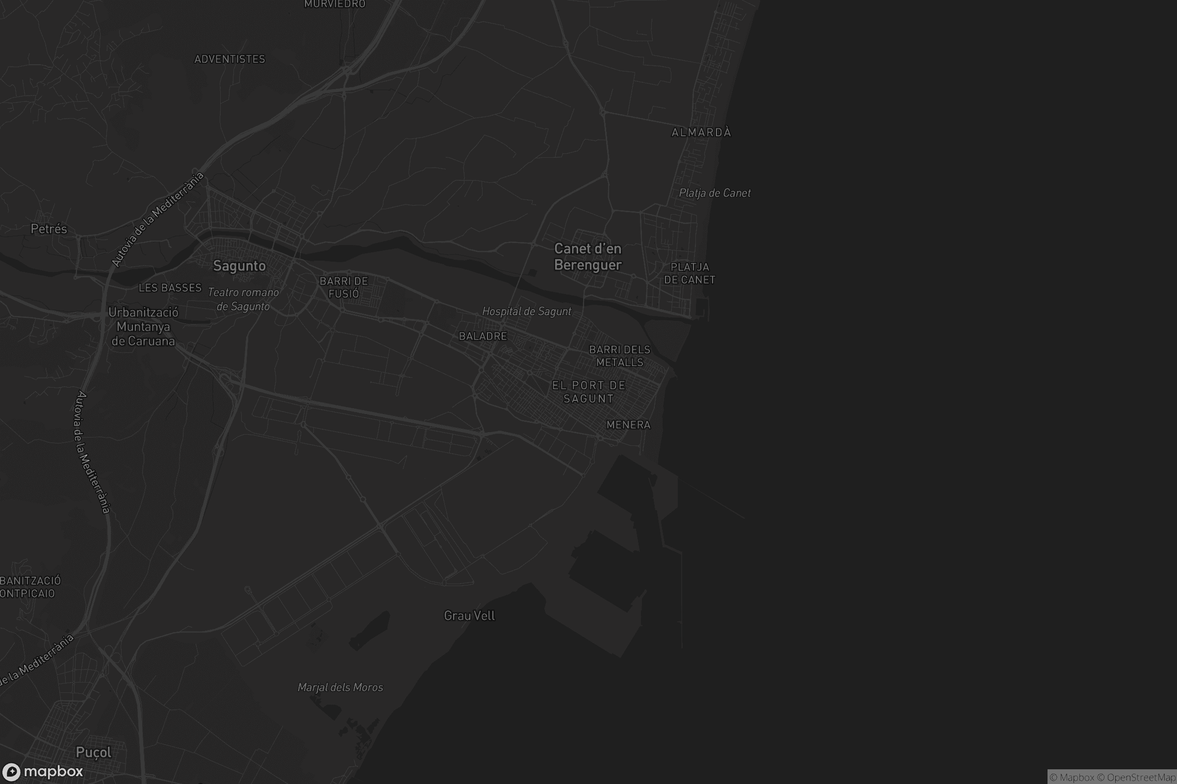 Mapa de el Port de Sagunt
