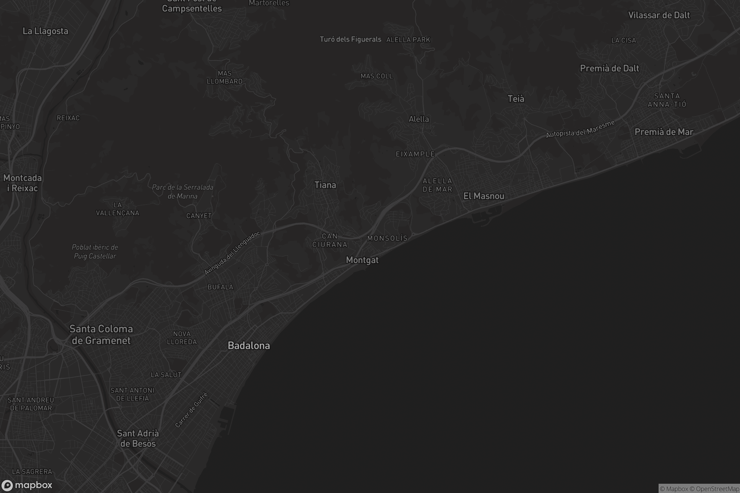 Mapa de el Turó del Mar