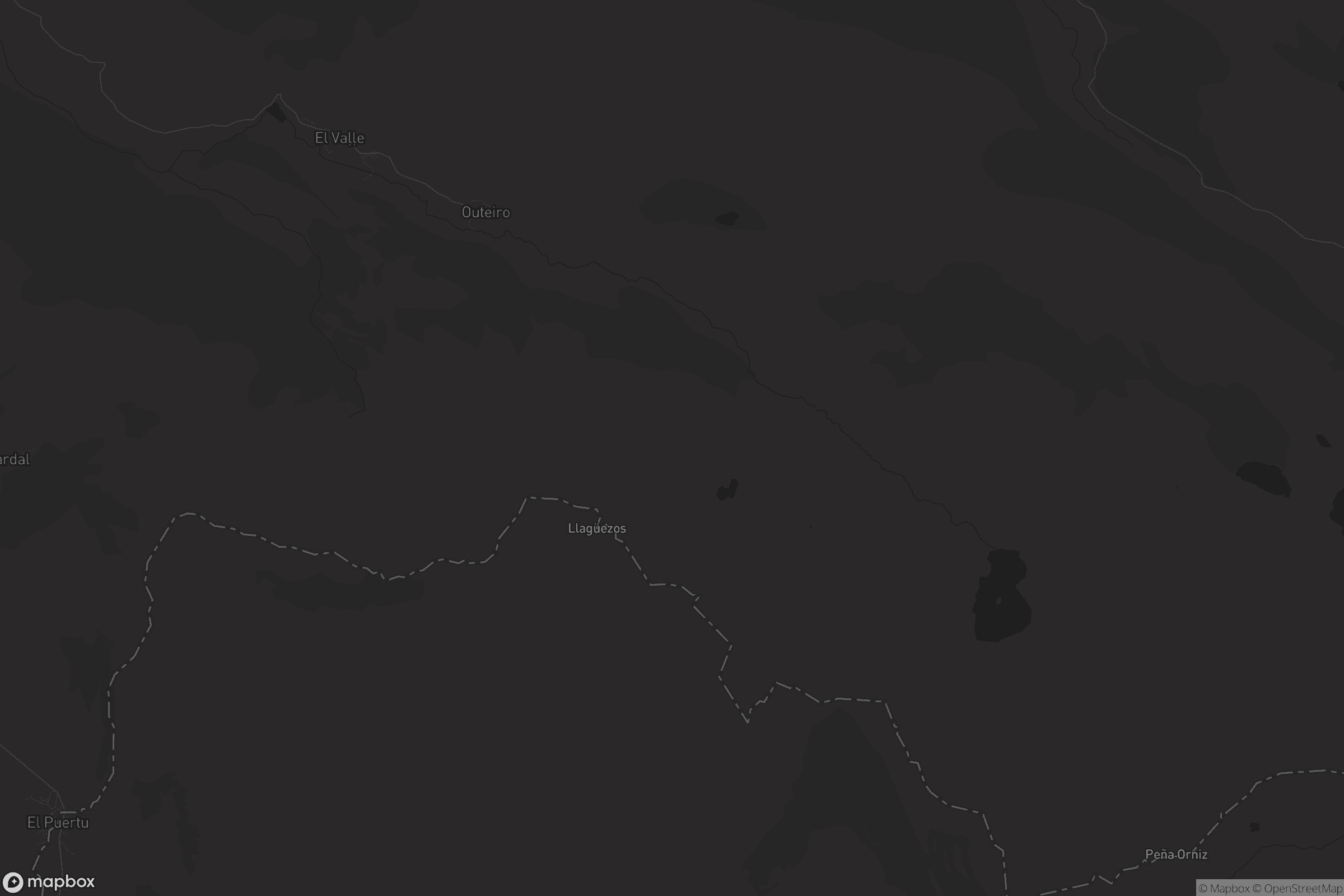 Mapa de El Vaḷḷe / Valle de Lago