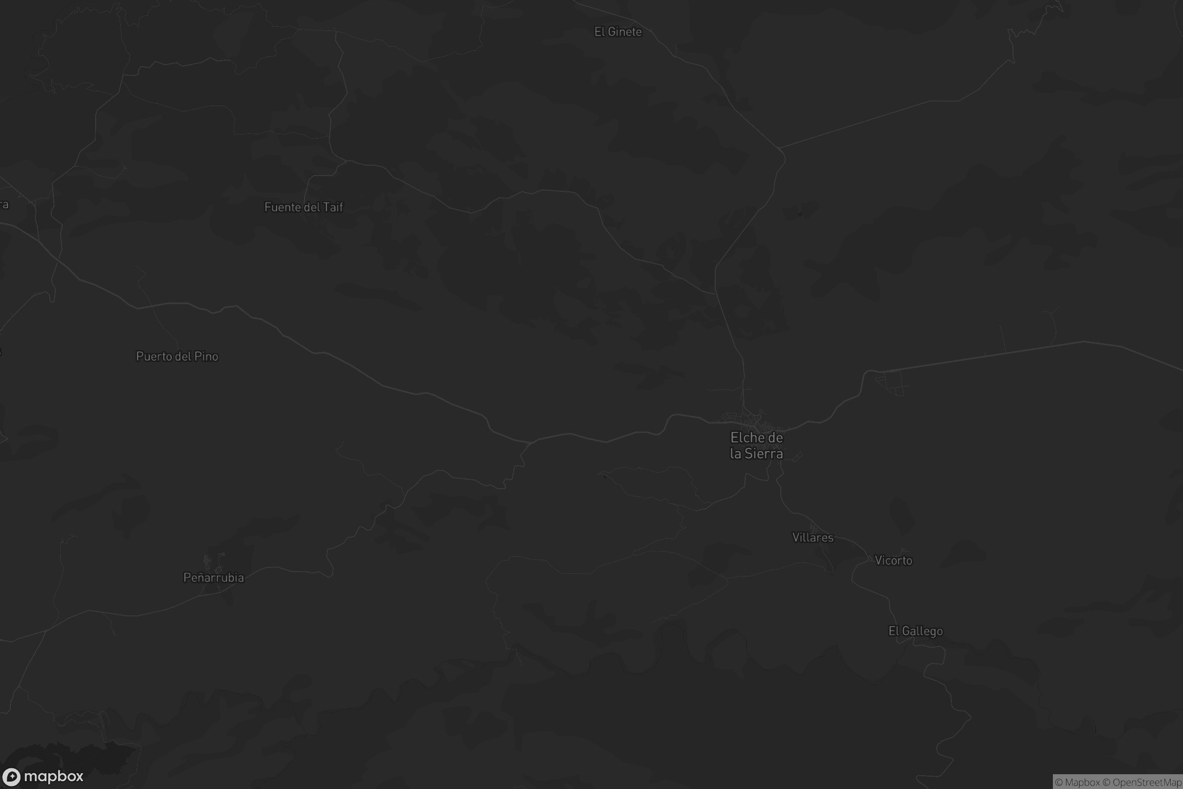 Mapa de Elche de la Sierra