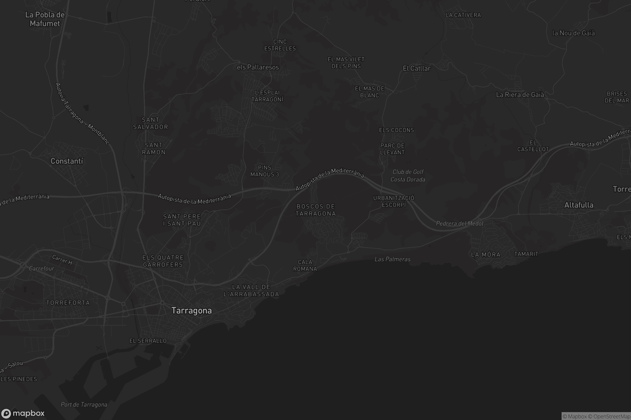 Mapa de els Boscos de Tarragona