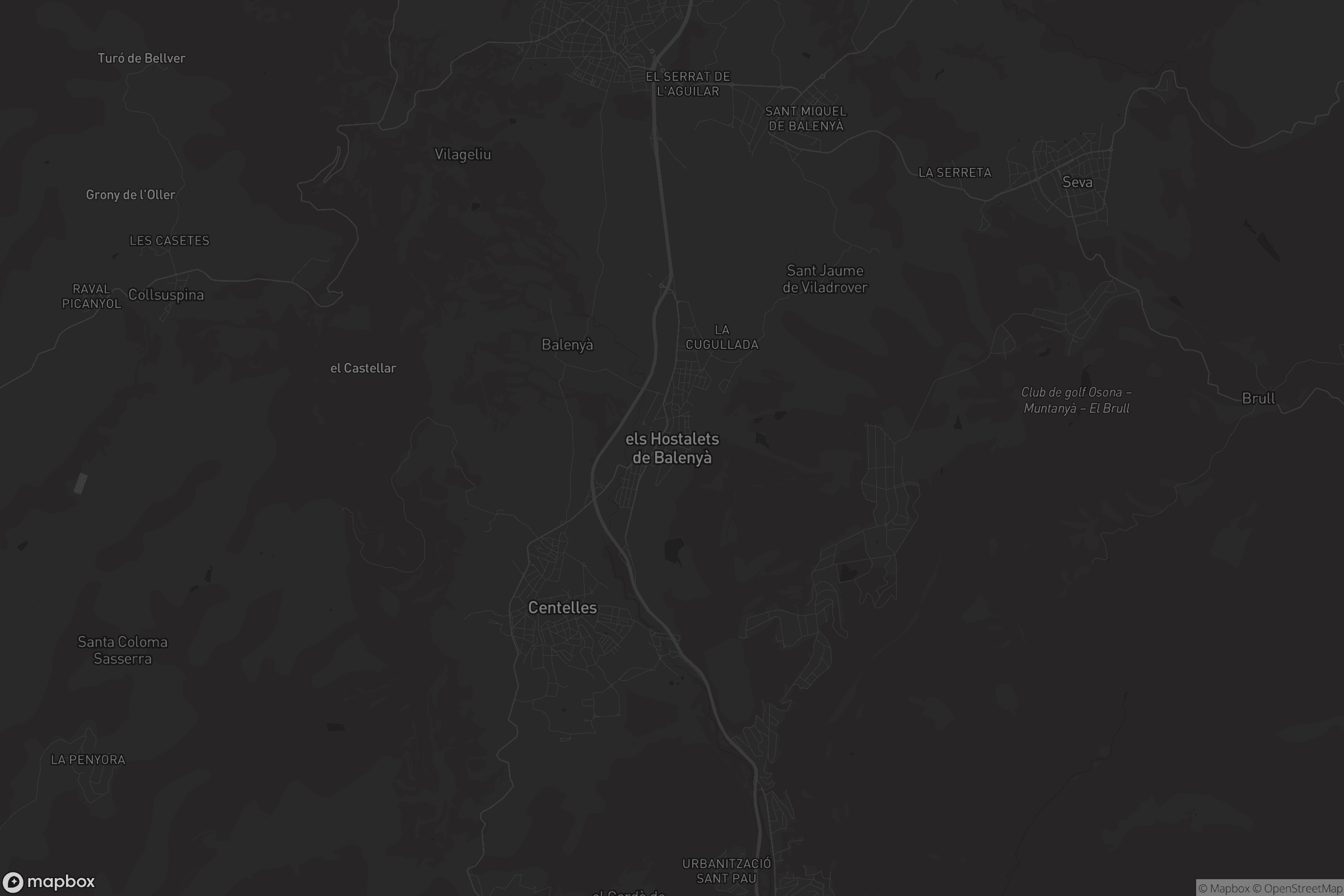 Mapa de els Hostalets de Balenyà