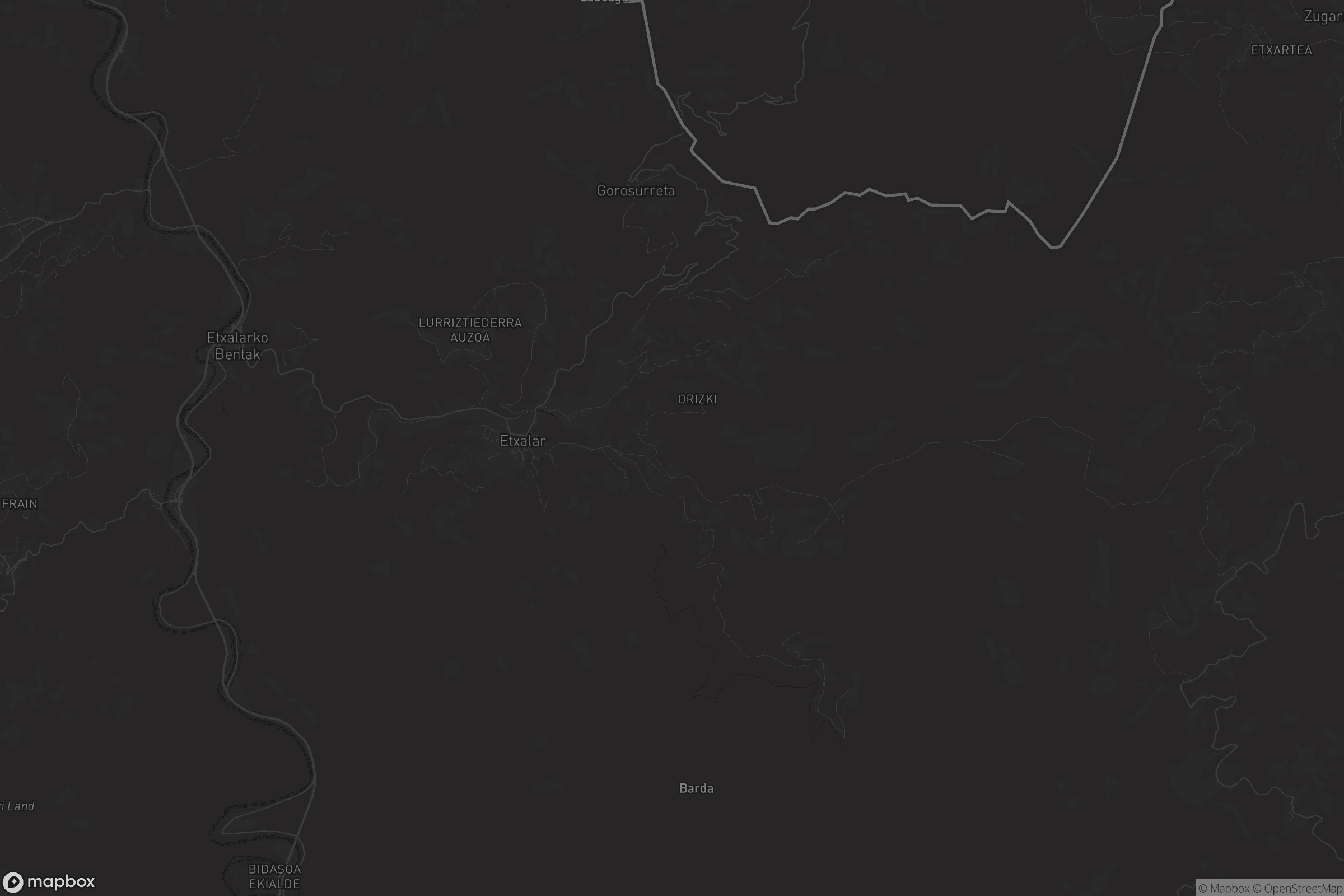Mapa de Etxalar