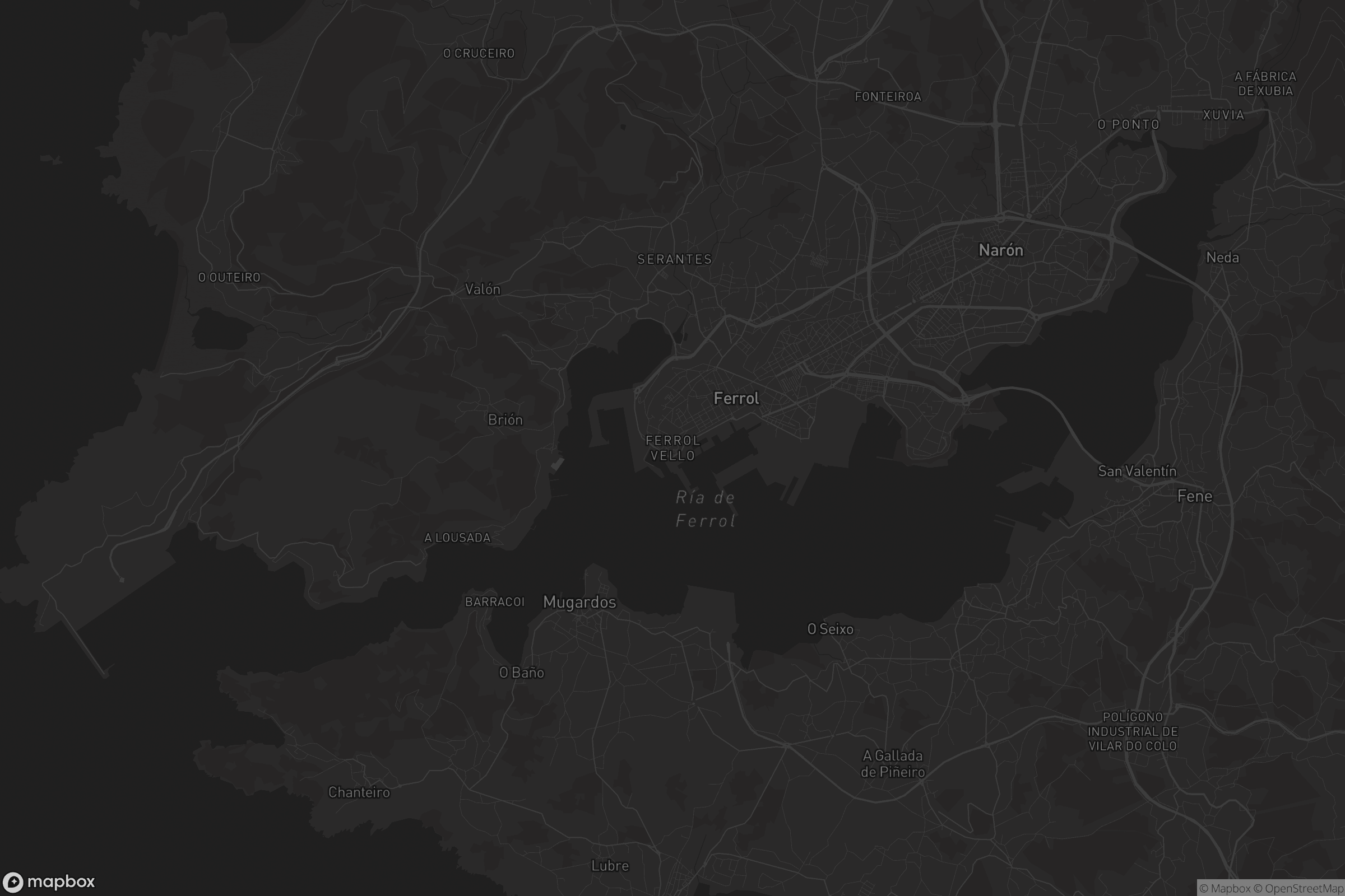 Mapa de Ferrol Vello