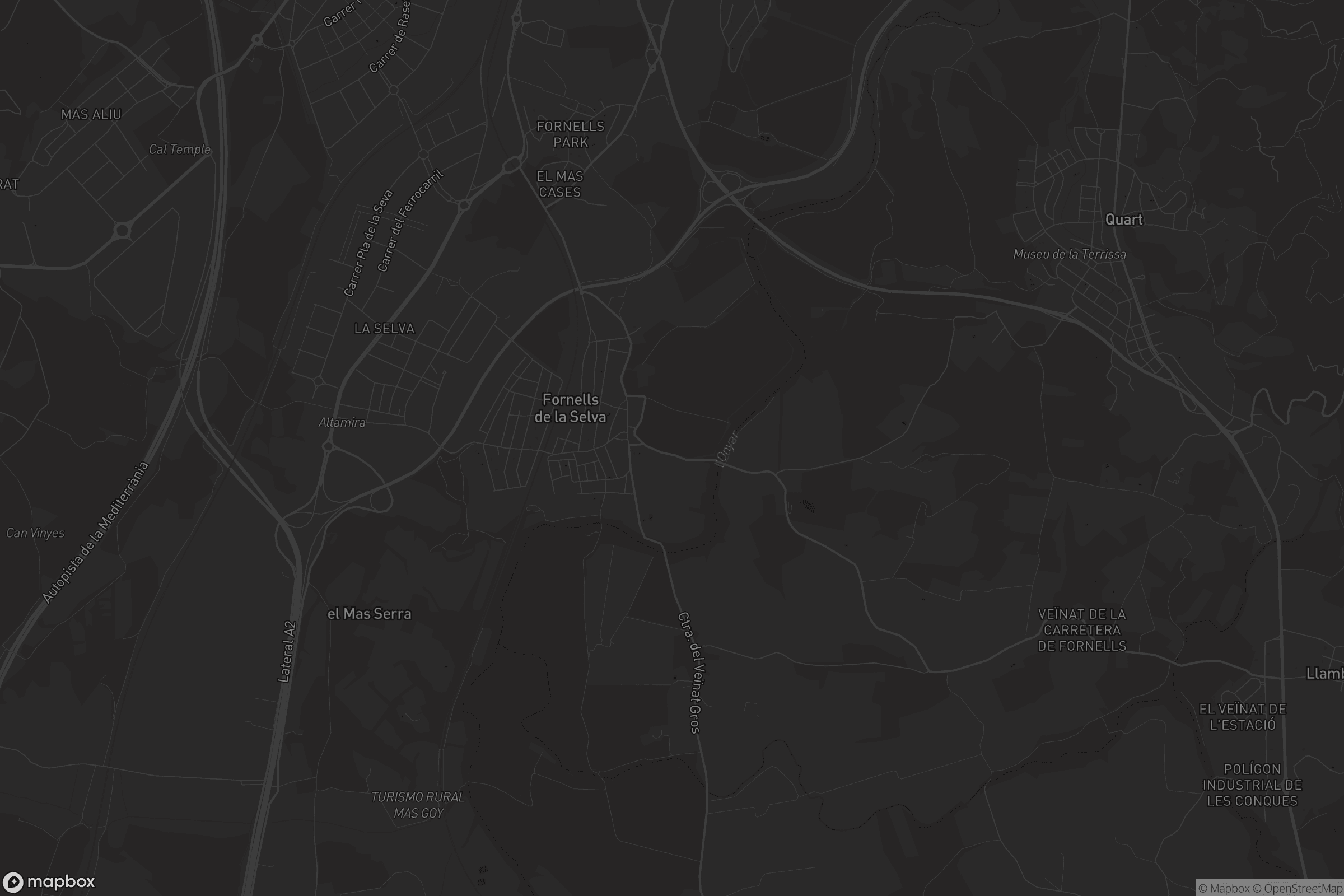 Mapa de Fornells de la Selva