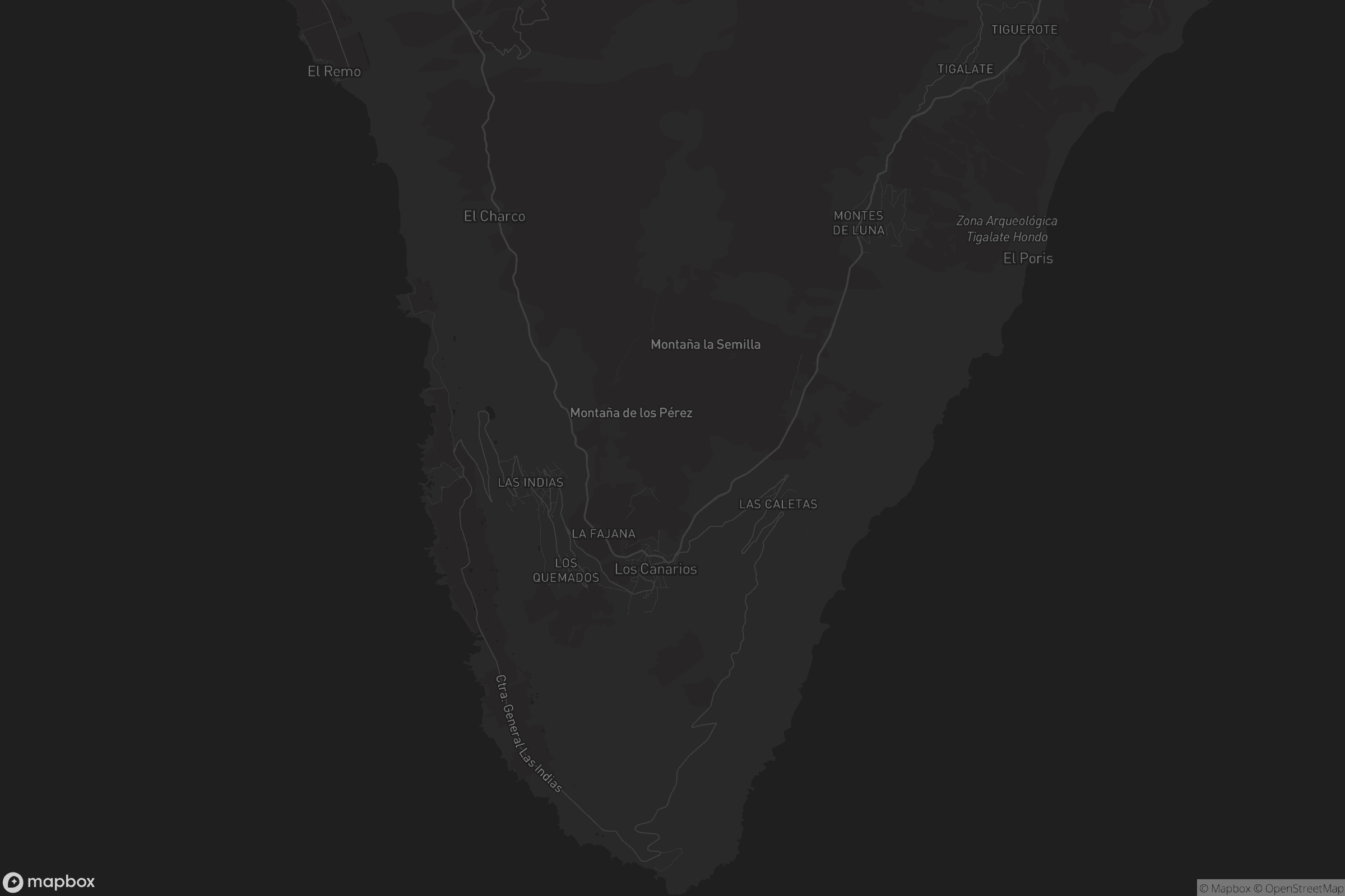 Mapa de Fuencaliente de La Palma