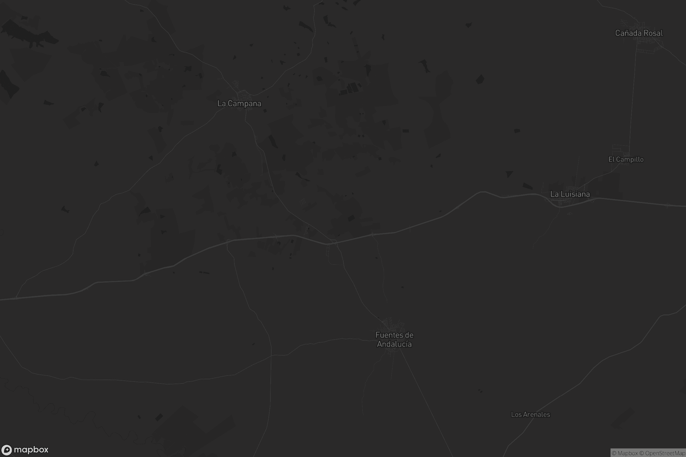 Mapa de Fuentes de Andalucía