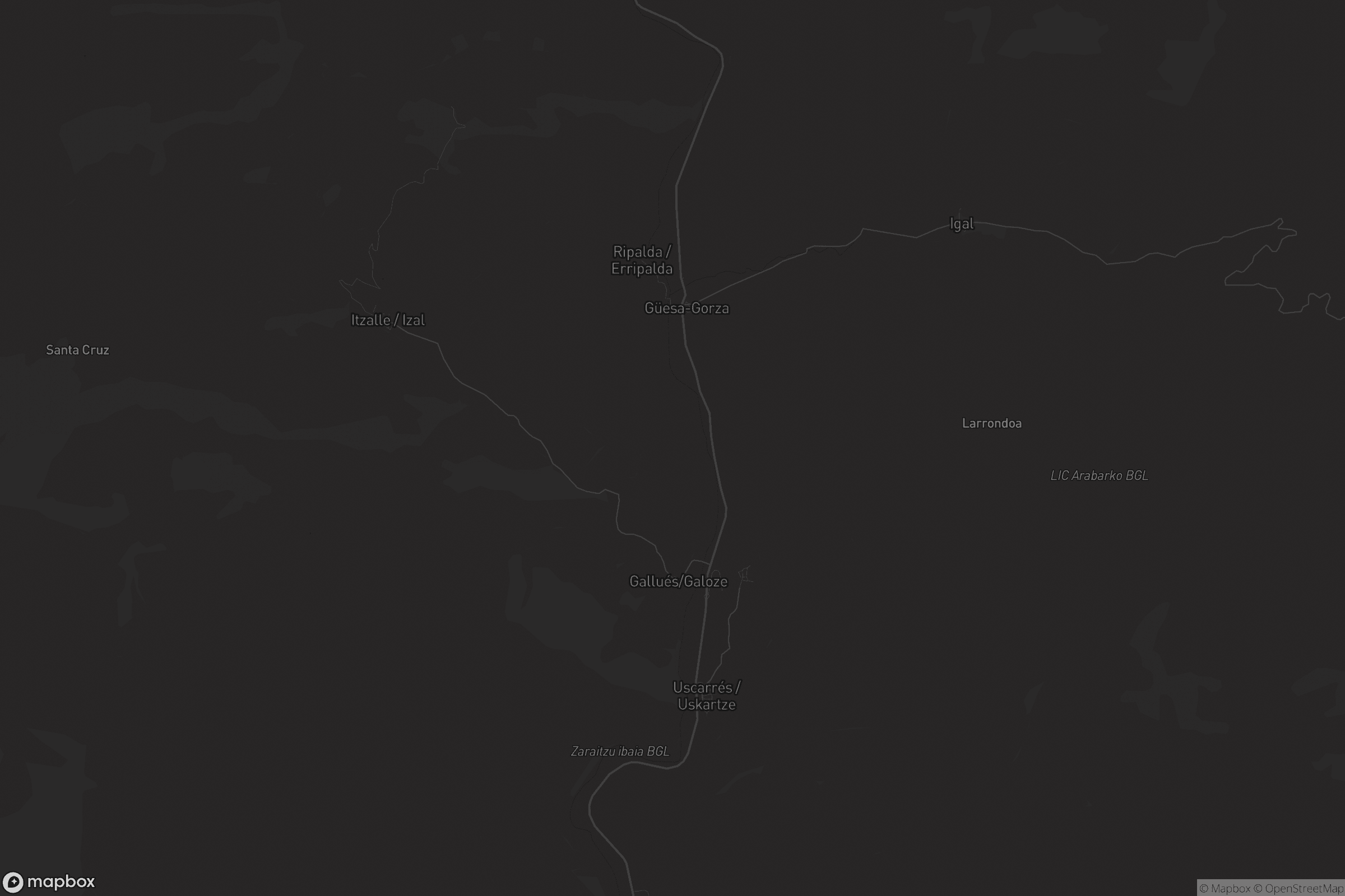 Mapa de Gallués / Galoze