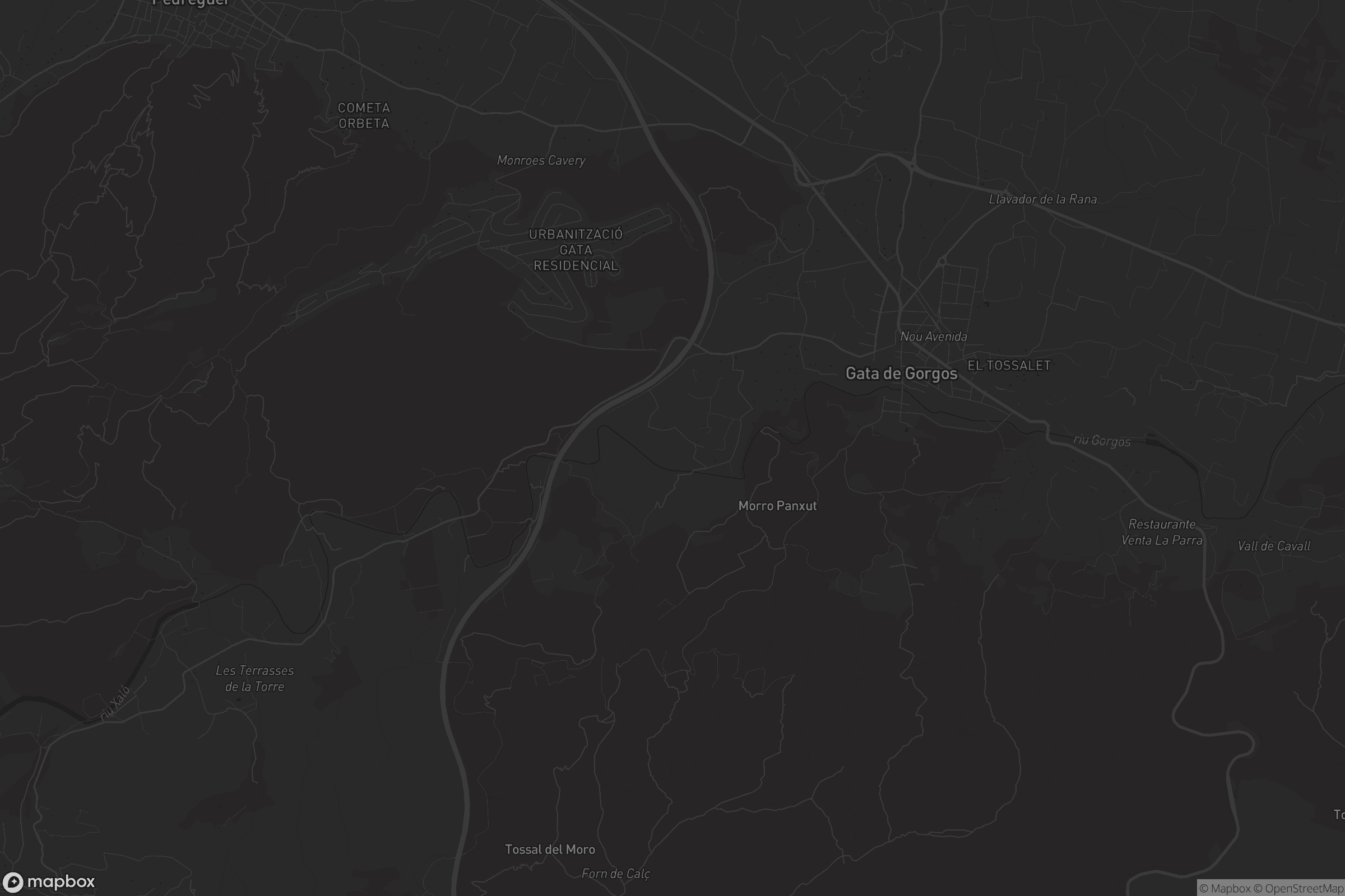 Mapa de Gata de Gorgos