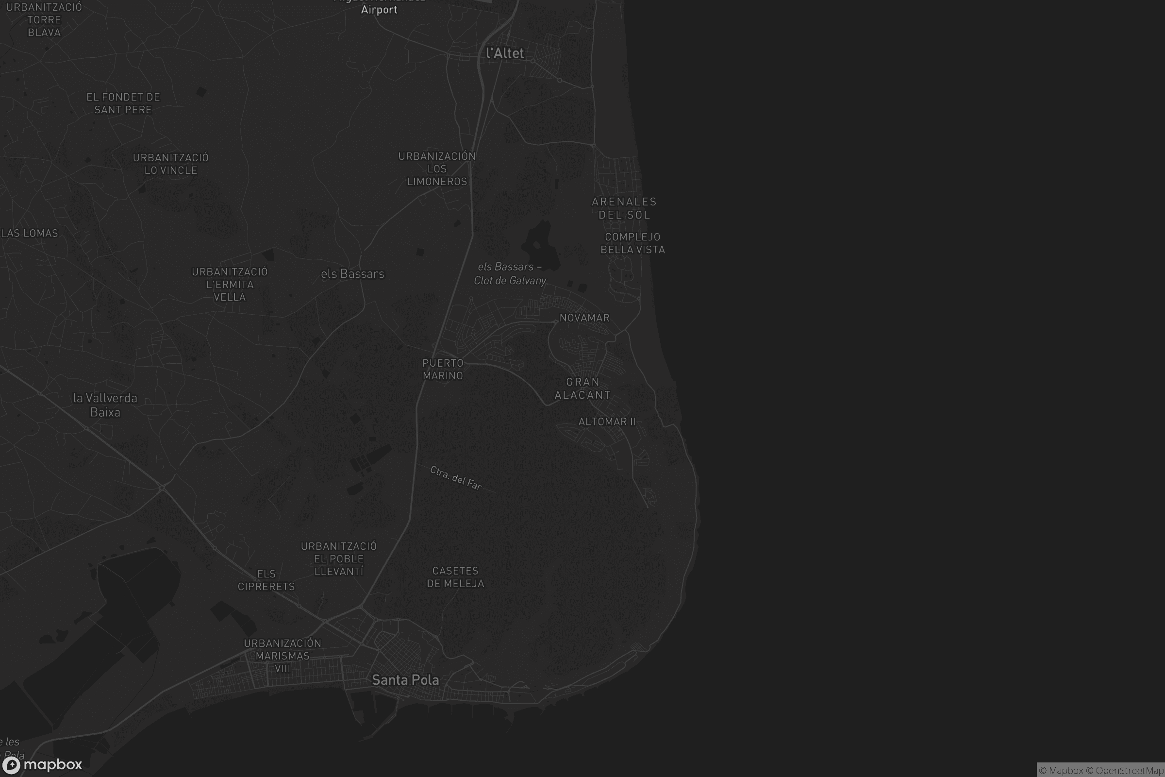 Mapa de Gran Alacant