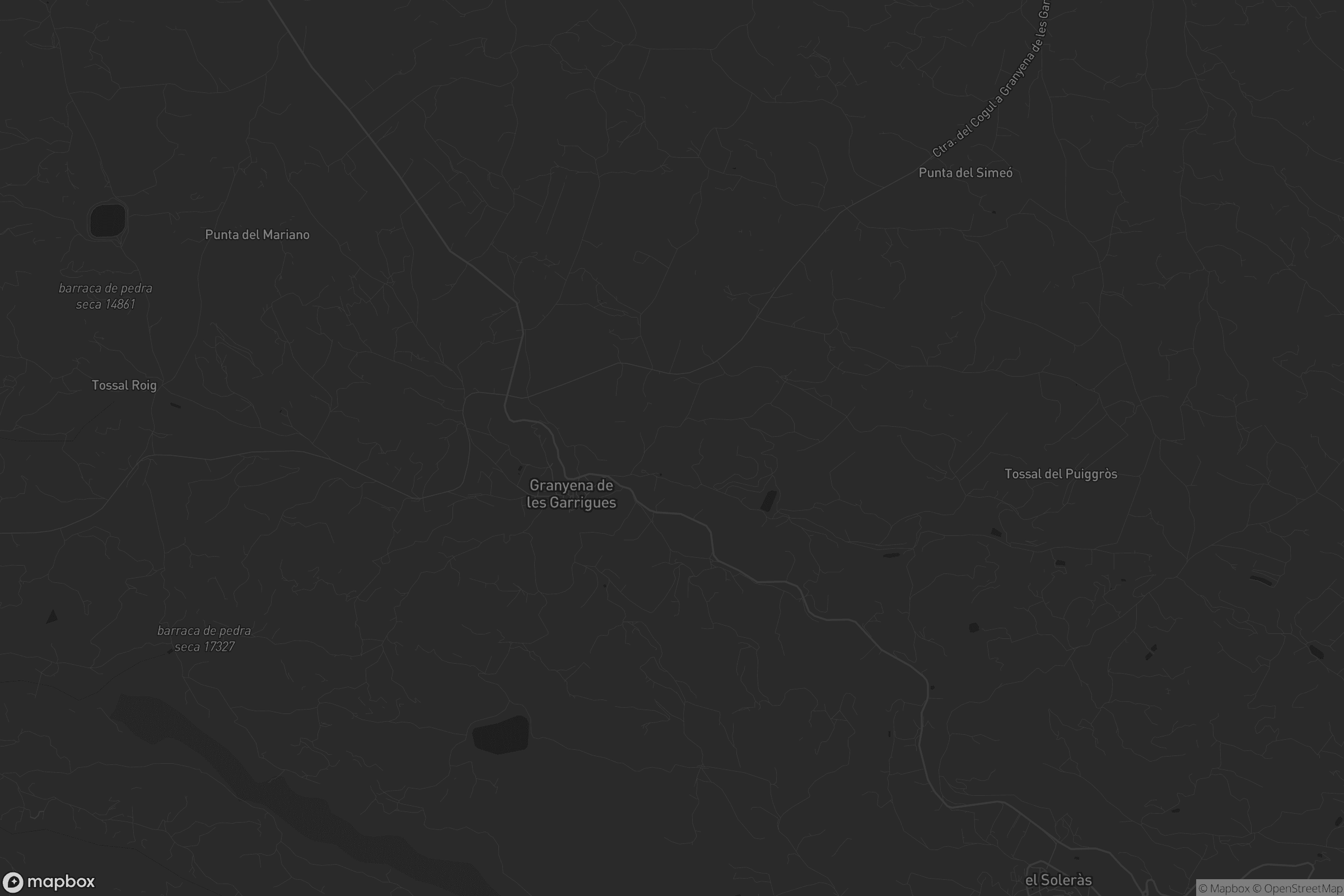 Mapa de Granyena de les Garrigues