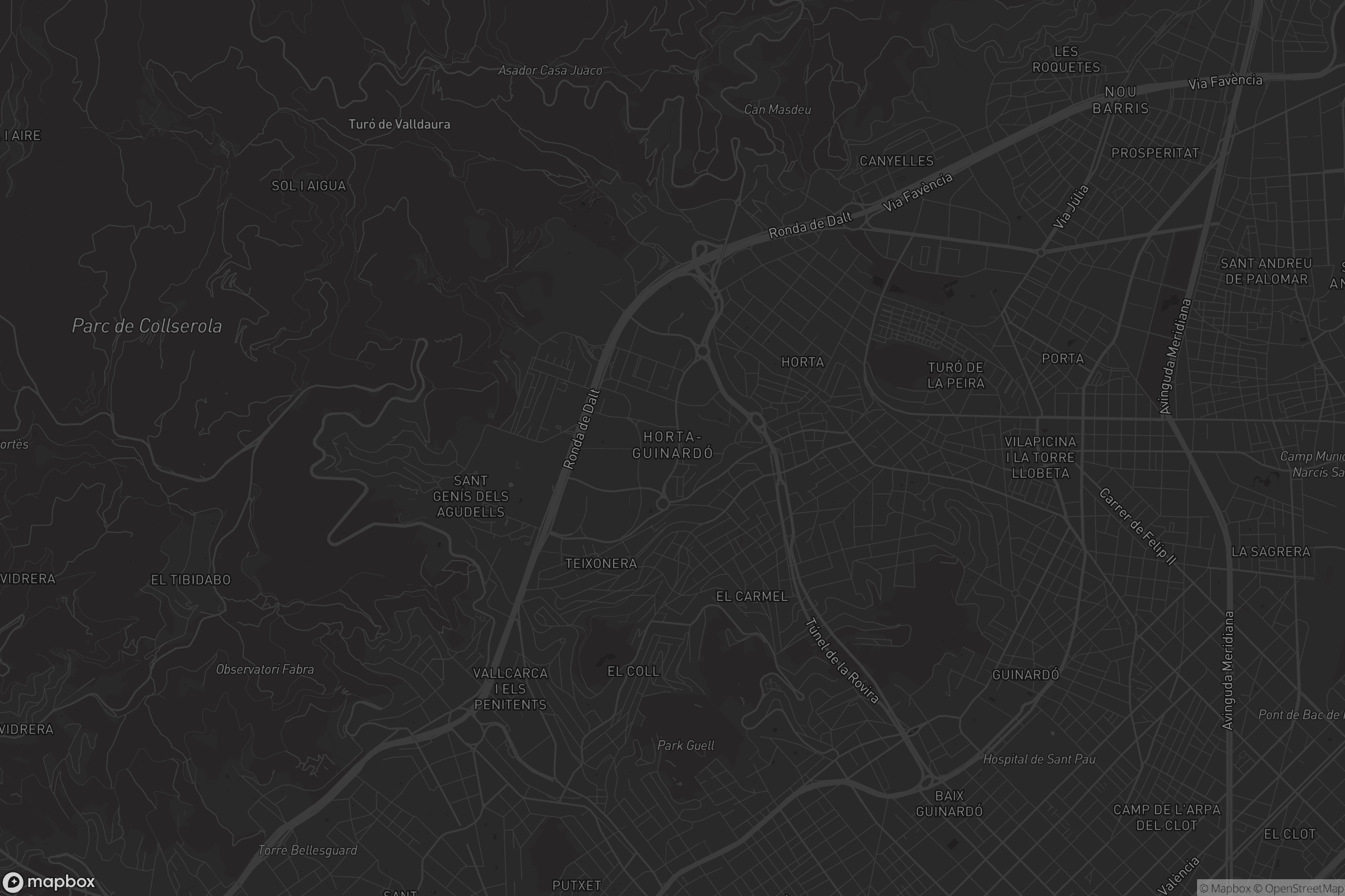 Mapa de Horta-Guinardó