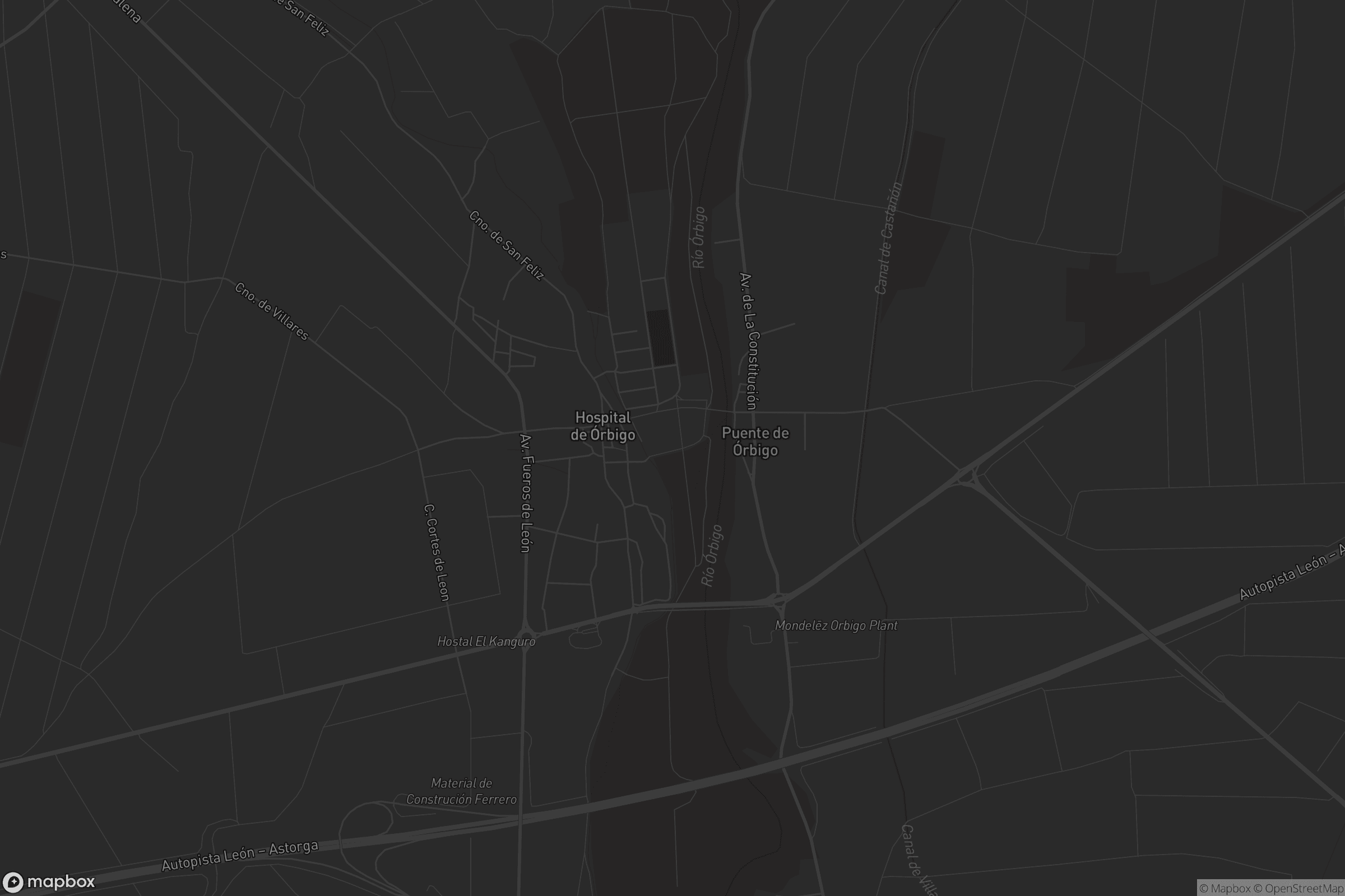 Mapa de Hospital de Órbigo