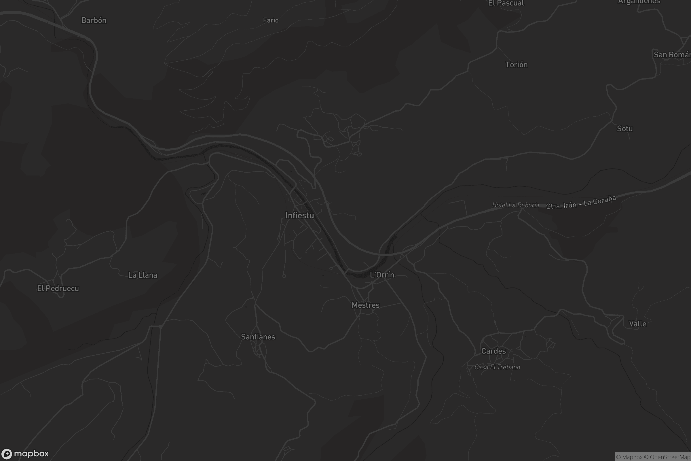 Mapa de Infiesto / L'Infiestu