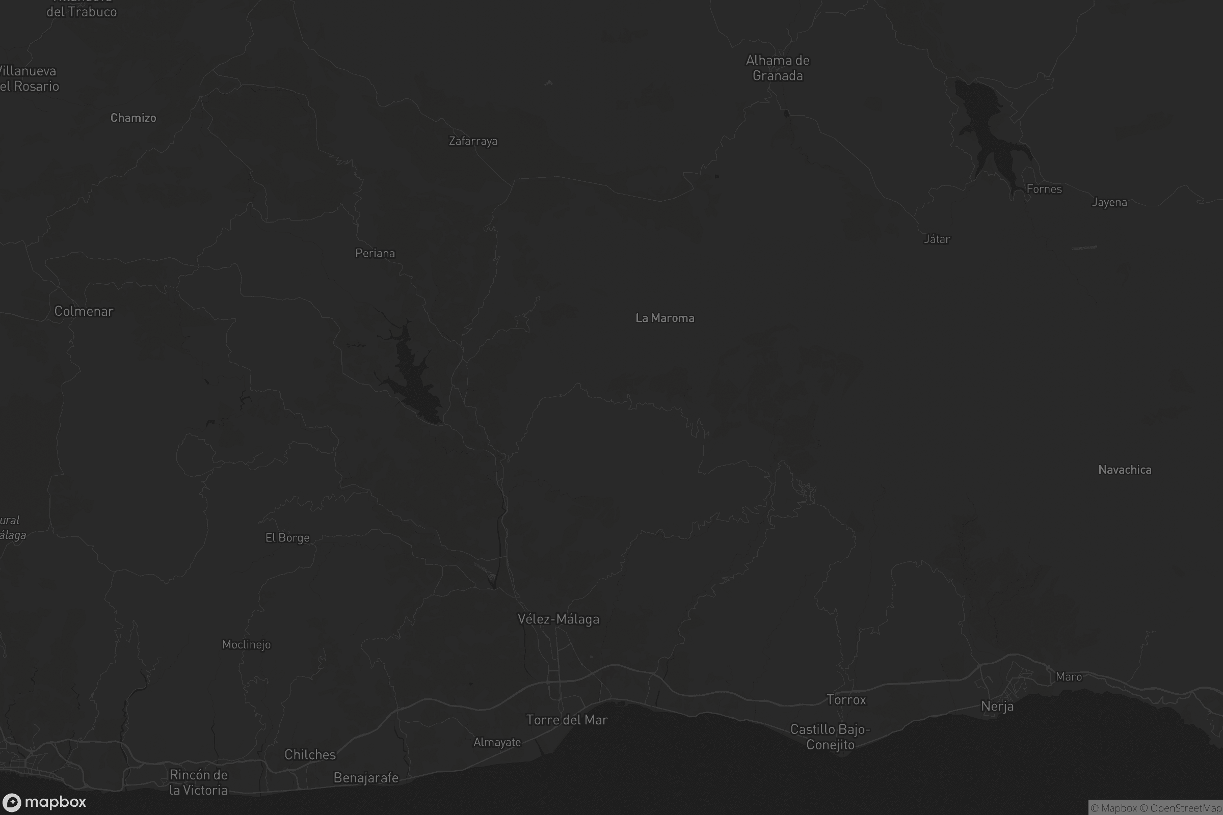 Mapa de La Axarquía