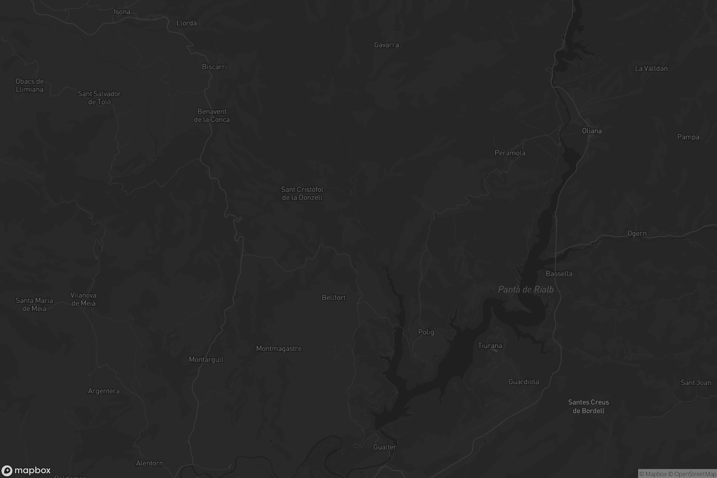 Mapa de la Baronia de Rialb