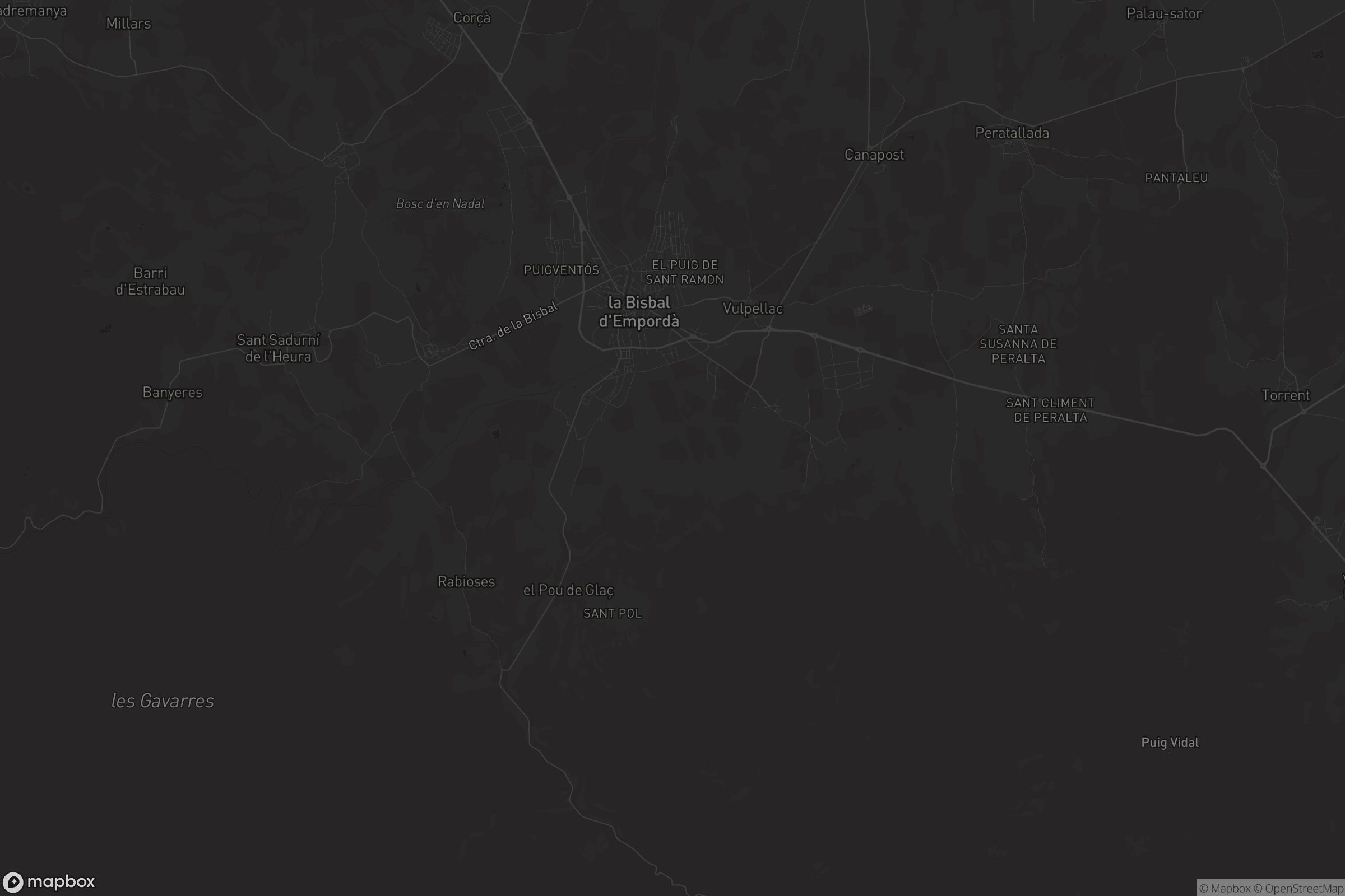 Mapa de la Bisbal d'Empordà