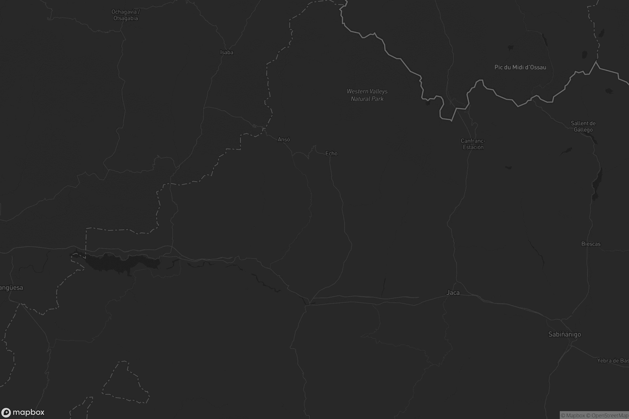 Mapa de La Jacetania