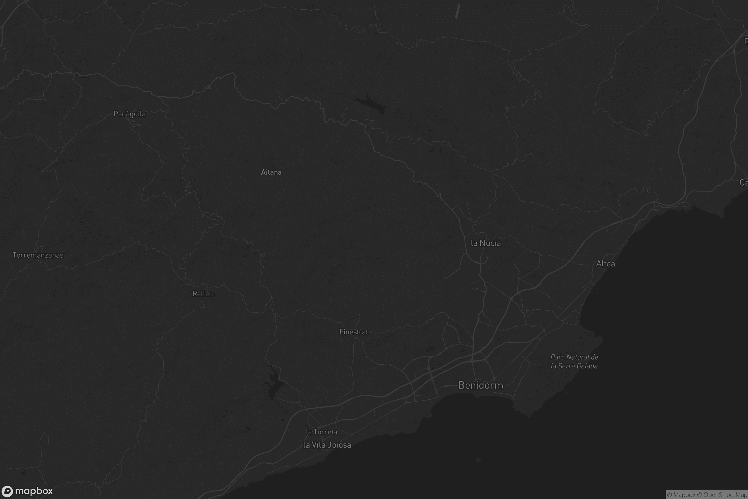 Mapa de la Marina Baixa