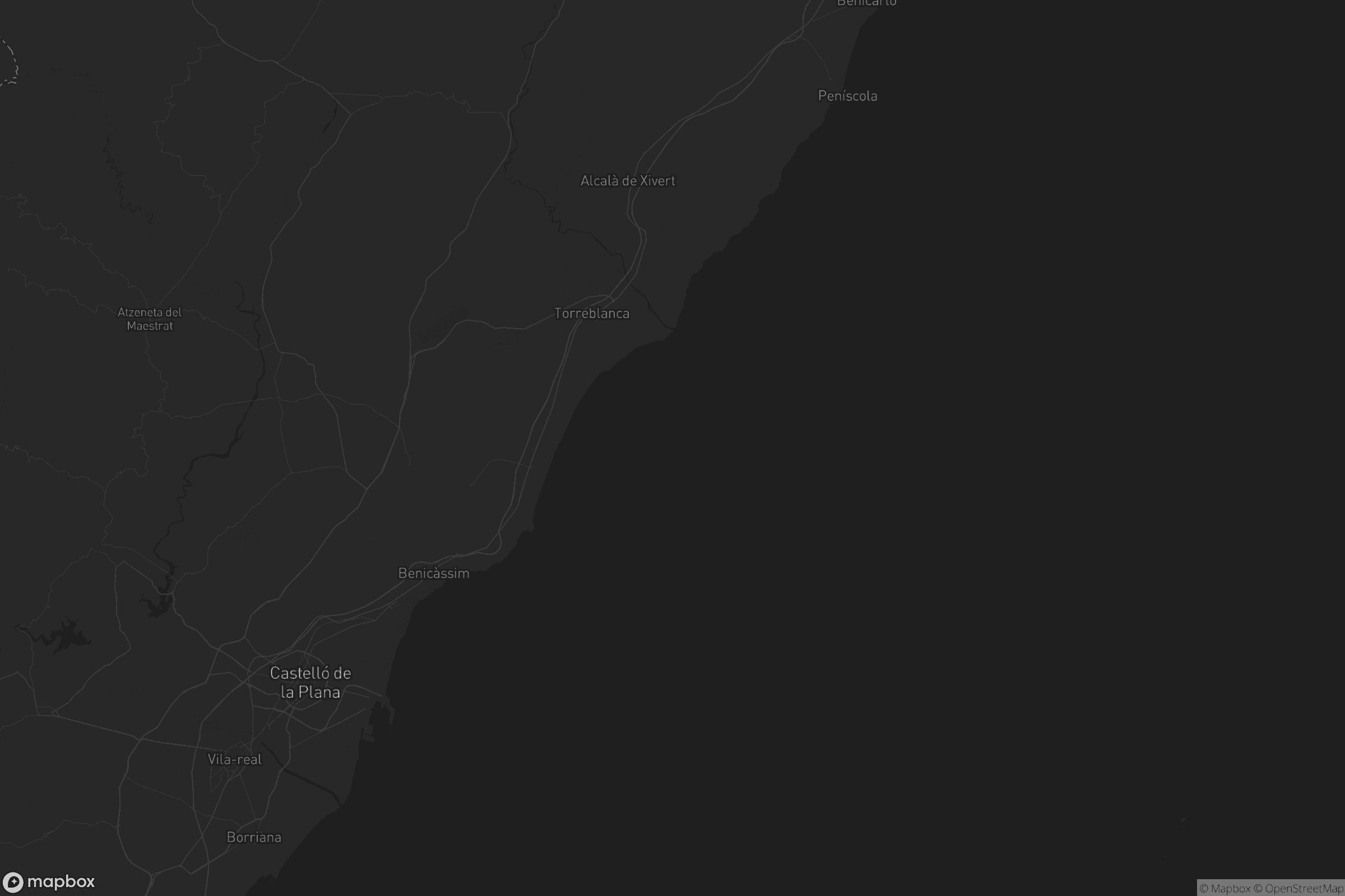 Mapa de la Plana Alta