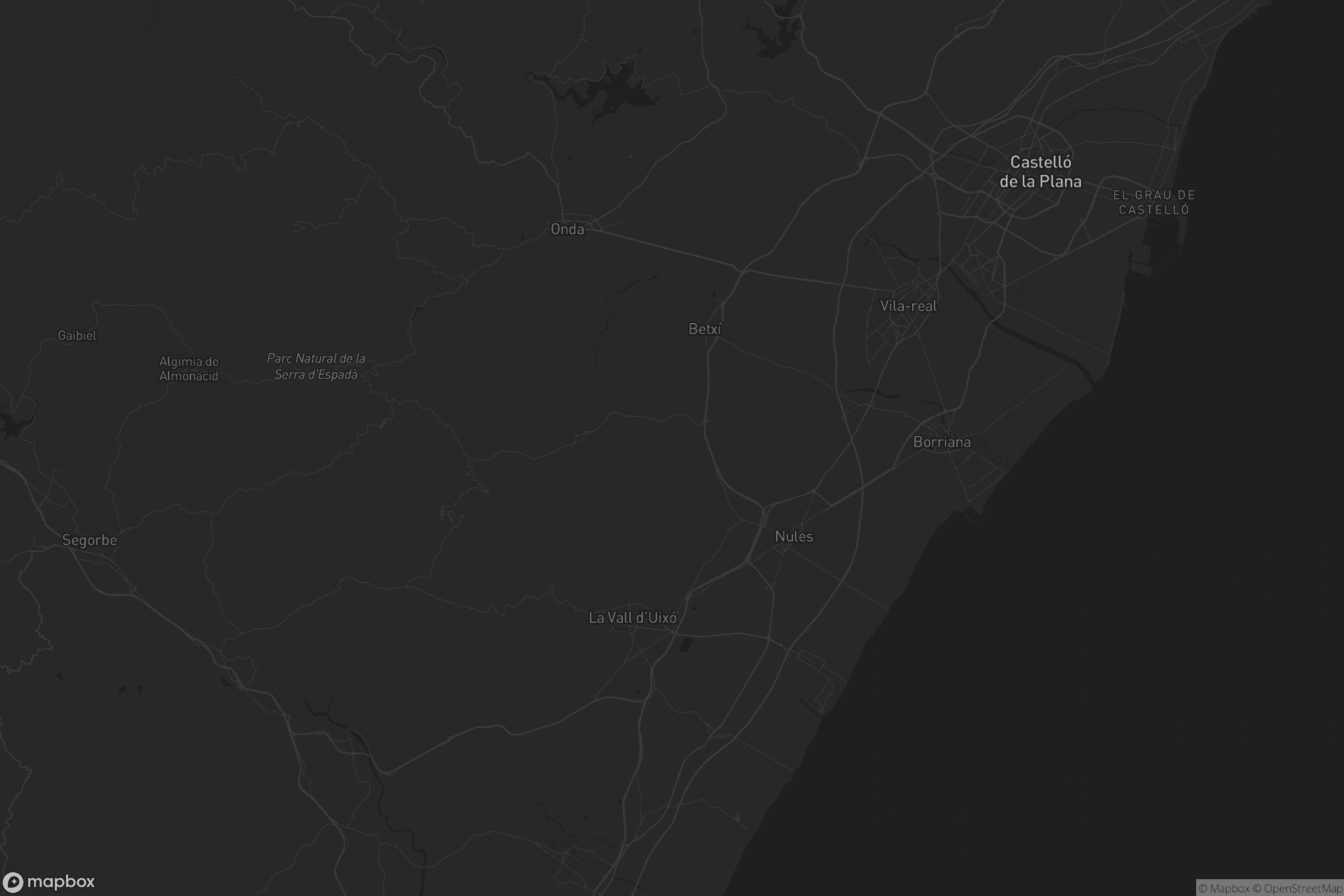 Mapa de la Plana Baixa