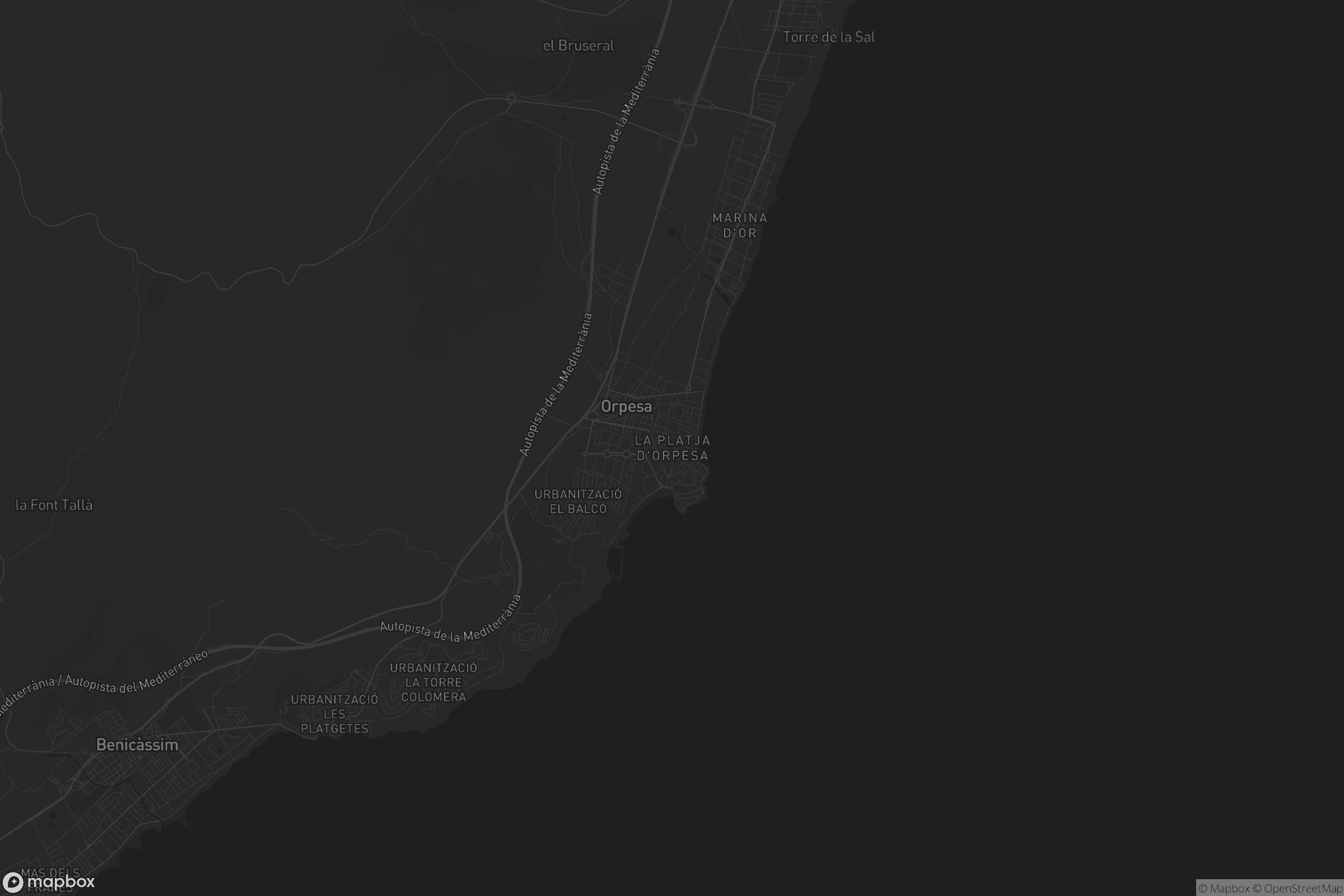 Mapa de la Platja d'Orpesa