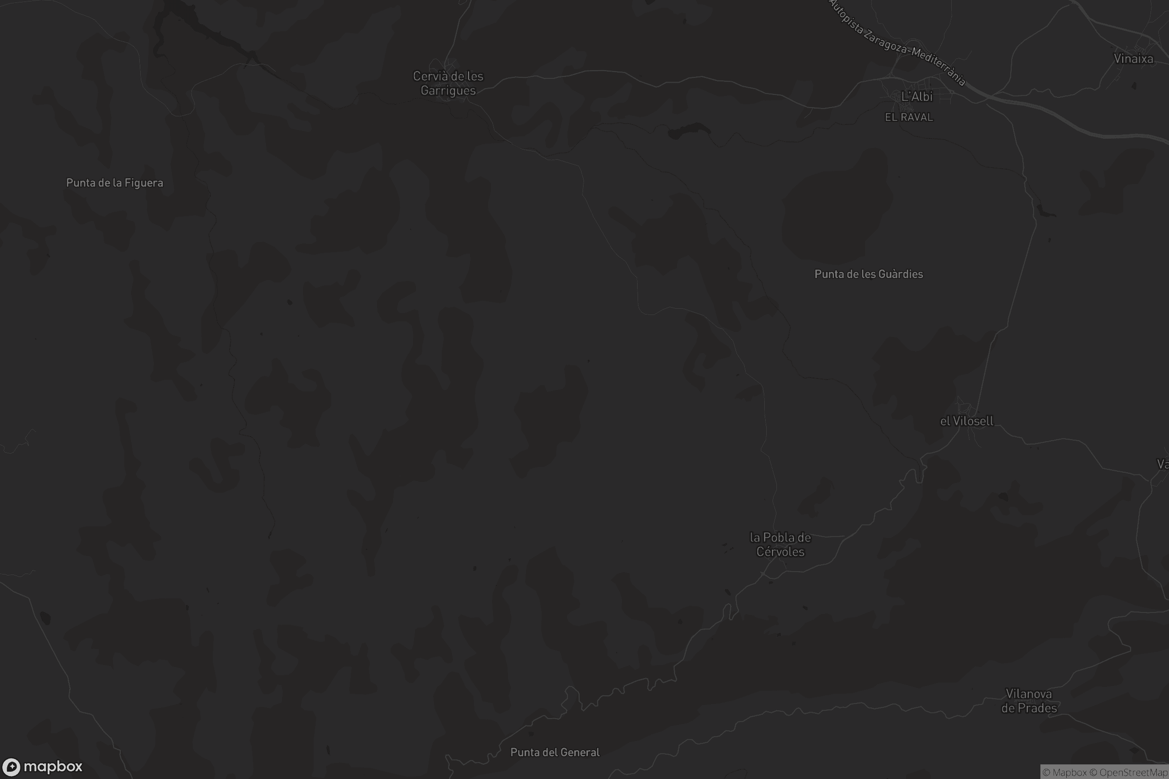 Mapa de la Pobla de Cérvoles