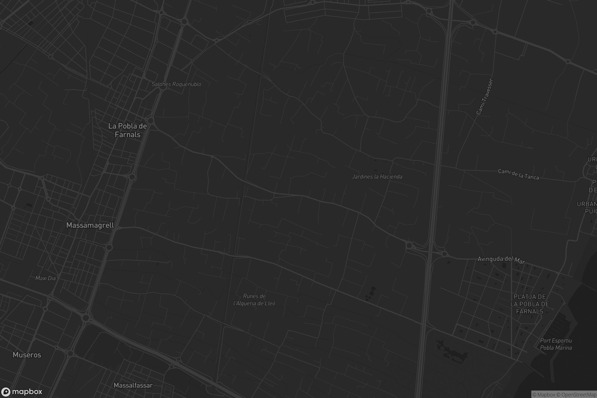 Mapa de la Pobla de Farnals