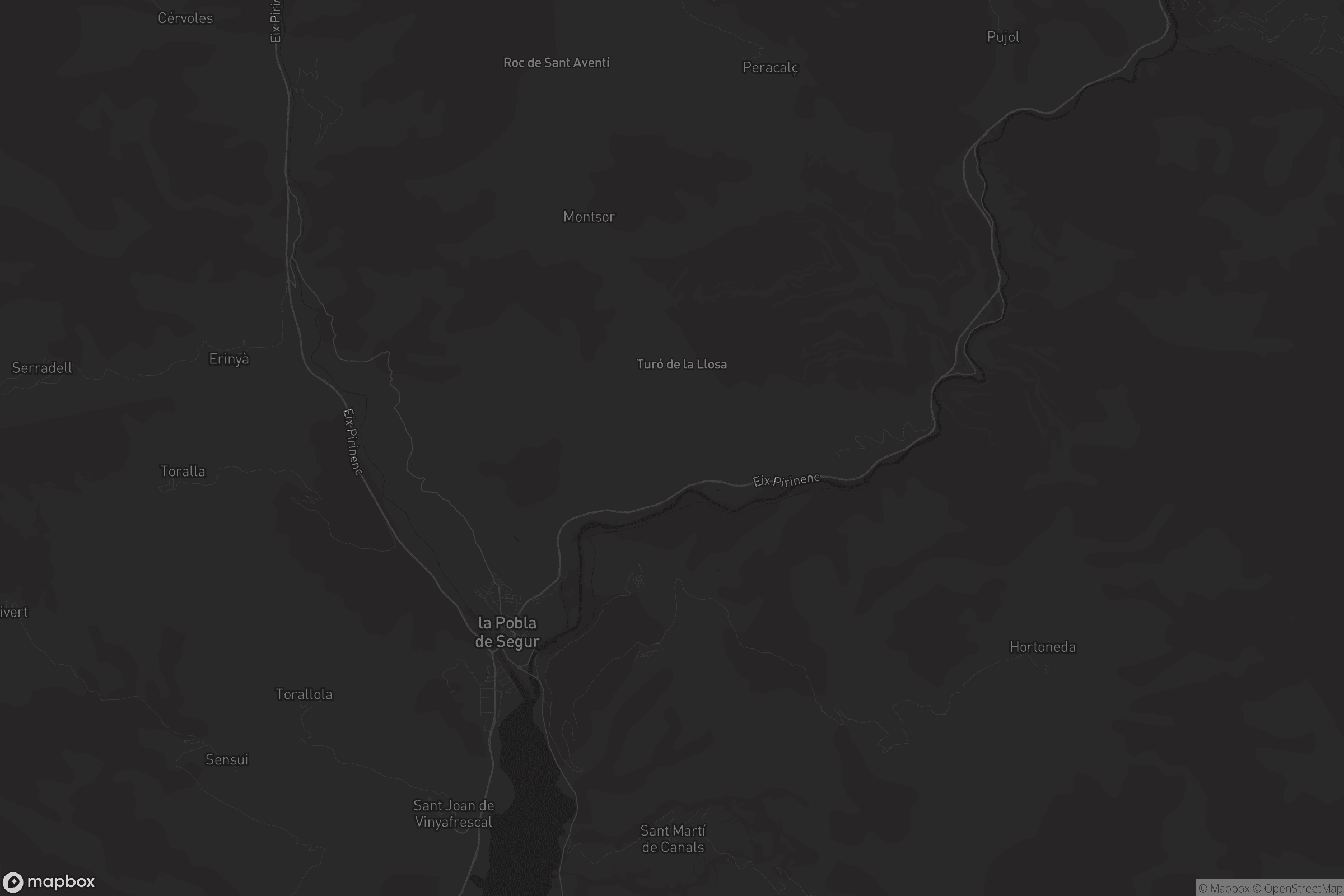 Mapa de la Pobla de Segur