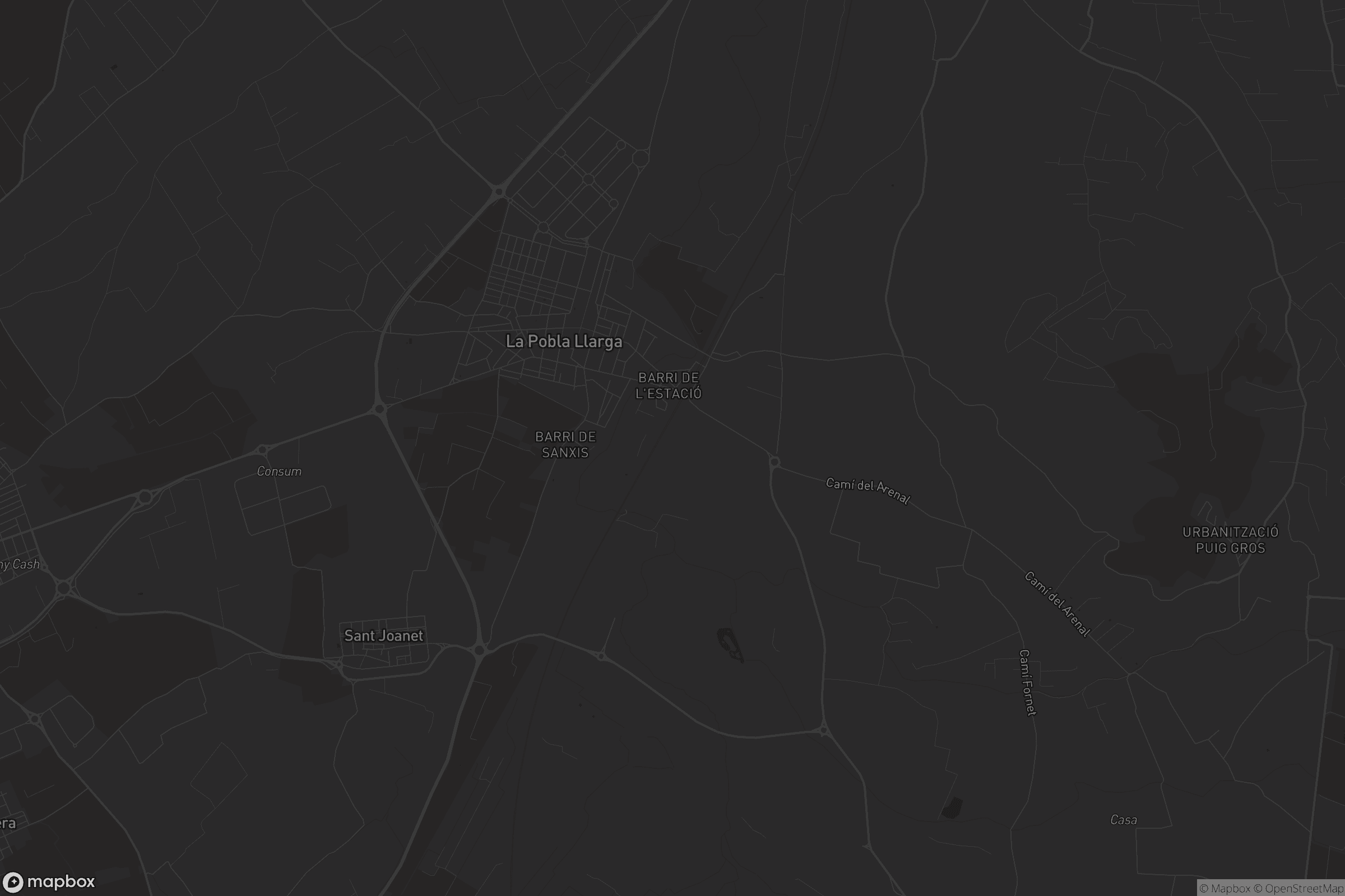 Mapa de la Pobla Llarga