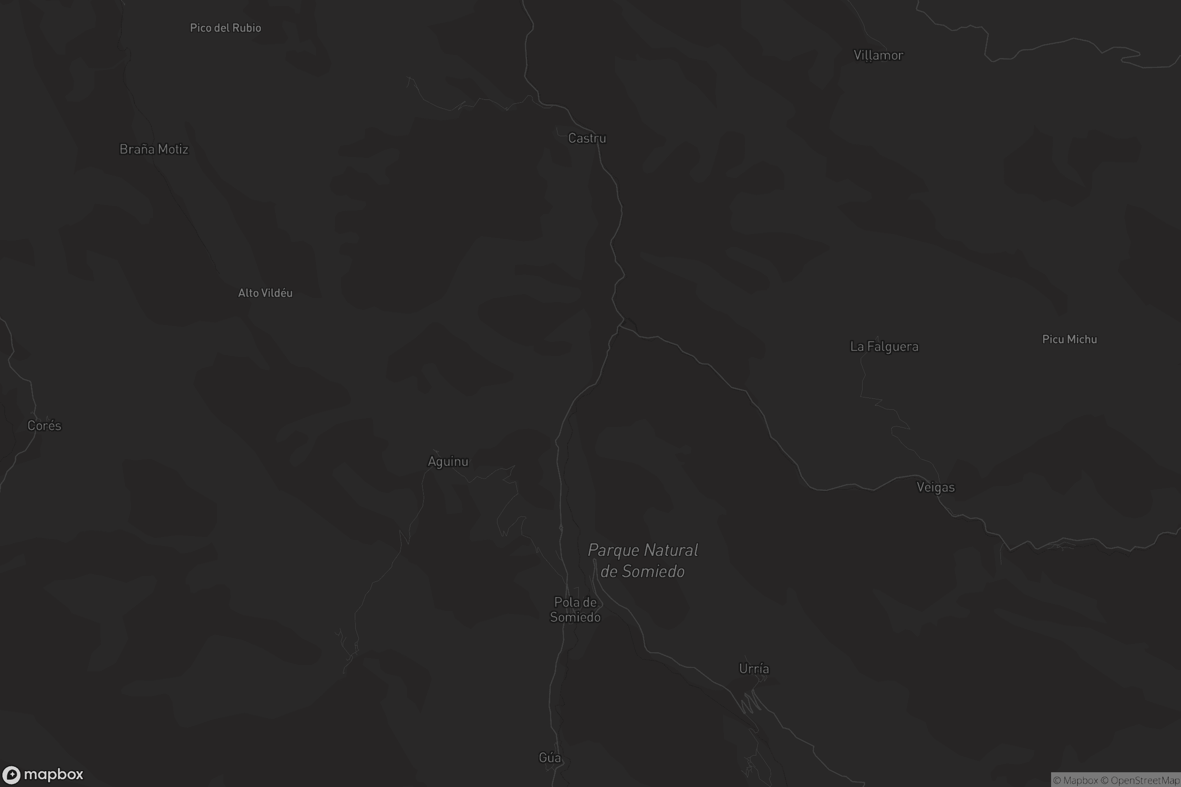 Mapa de La Pola Somiedo