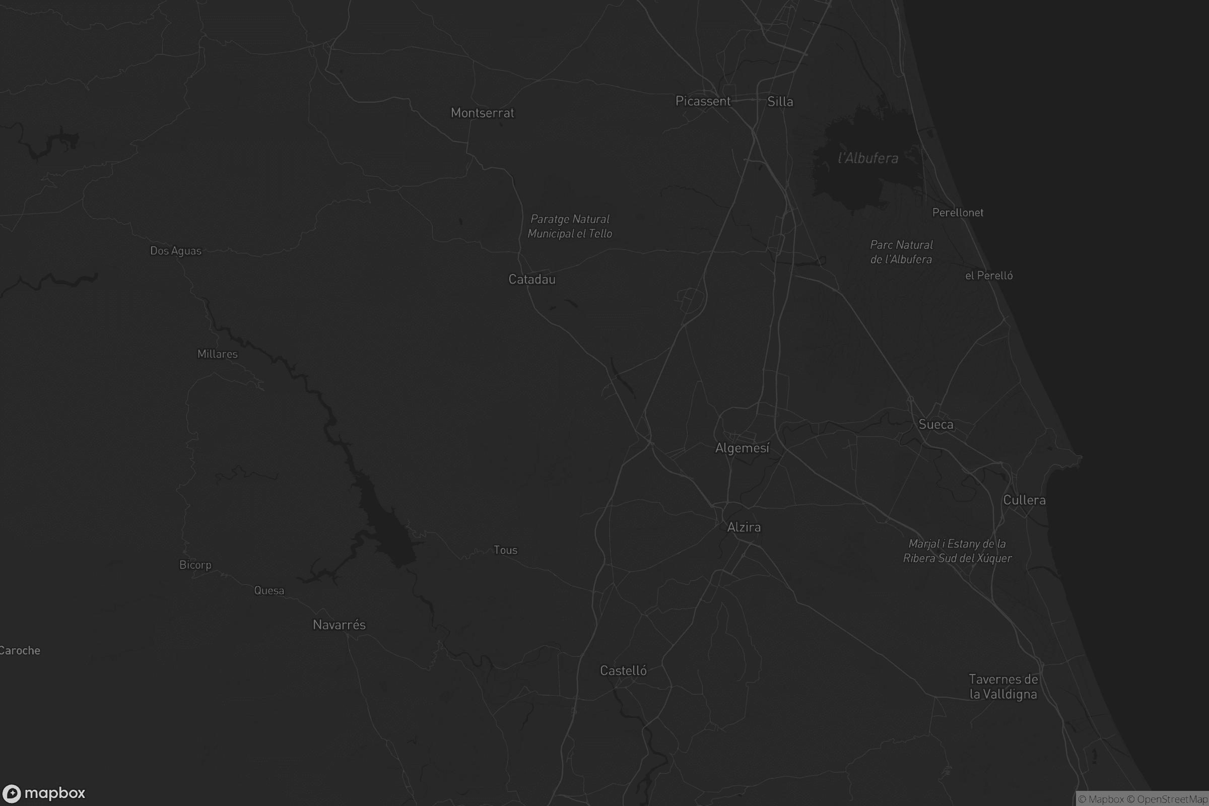 Mapa de la Ribera Alta