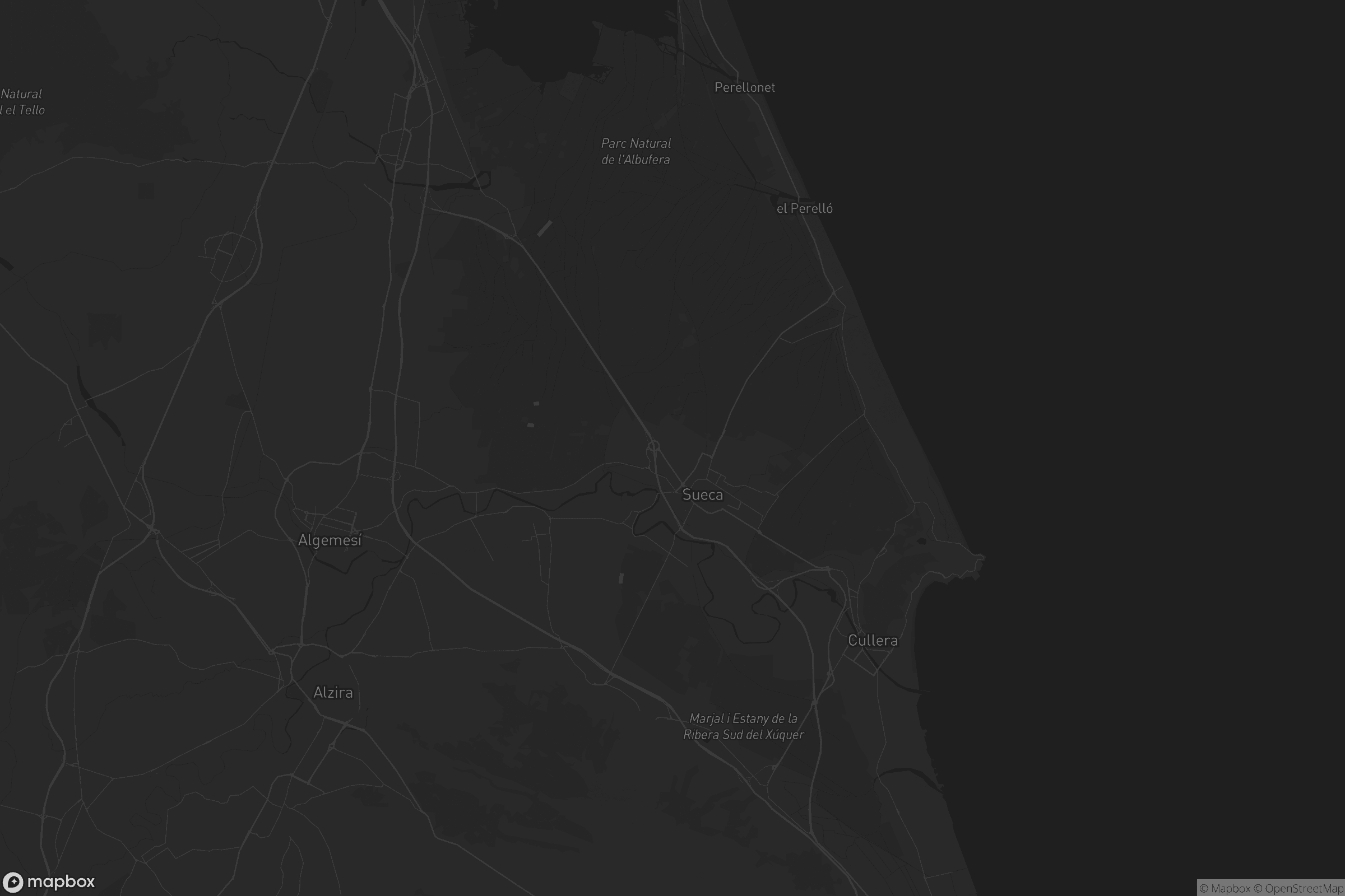 Mapa de la Ribera Baixa