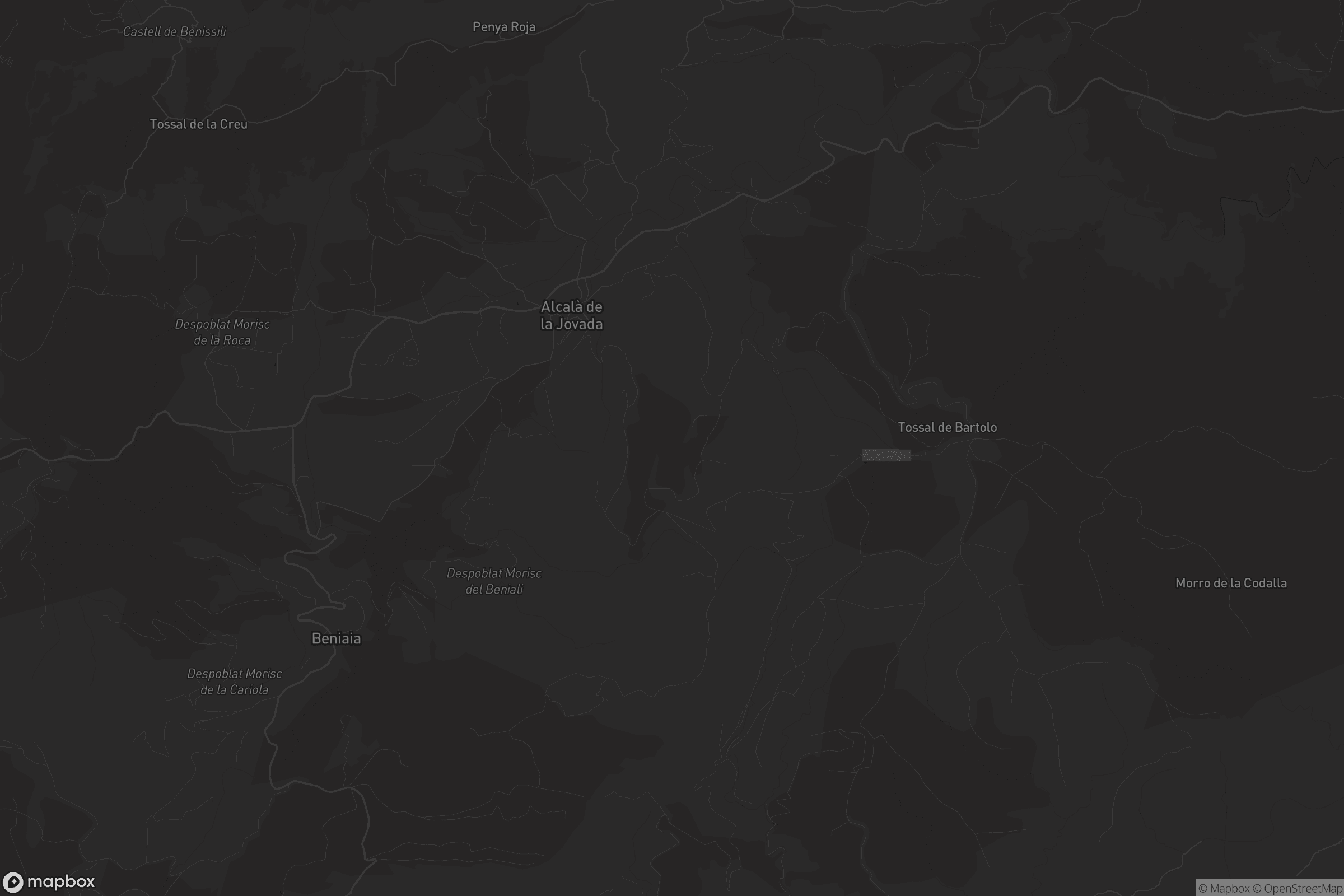 Mapa de la Vall d'Alcalà