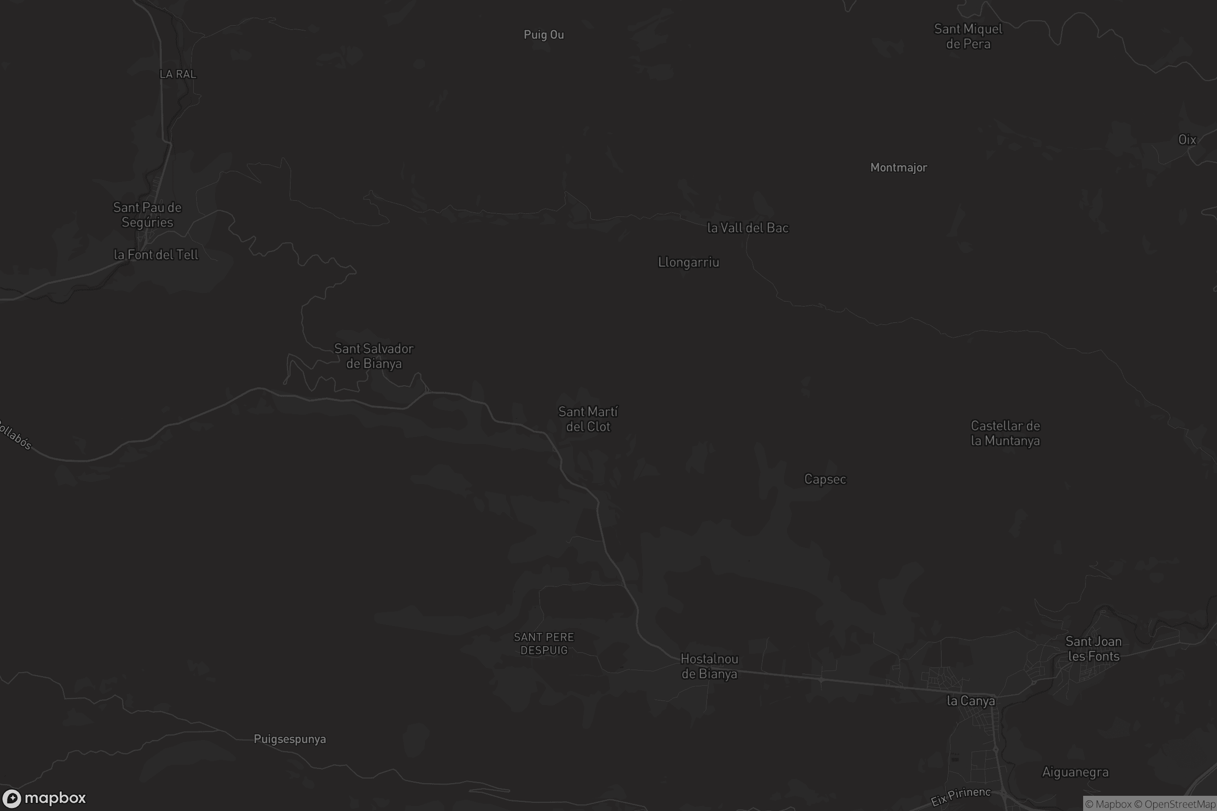 Mapa de la Vall de Bianya