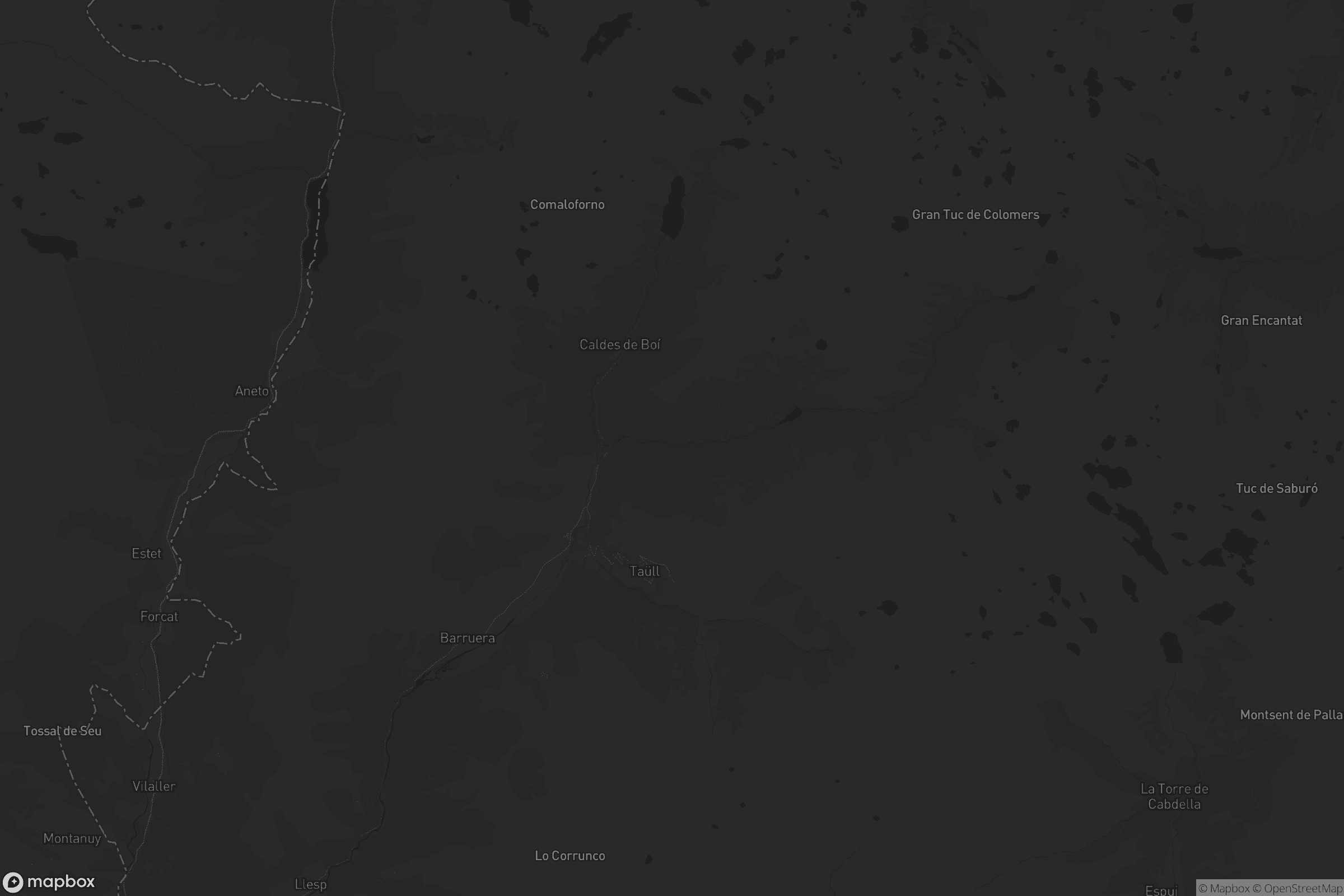 Mapa de la Vall de Boí