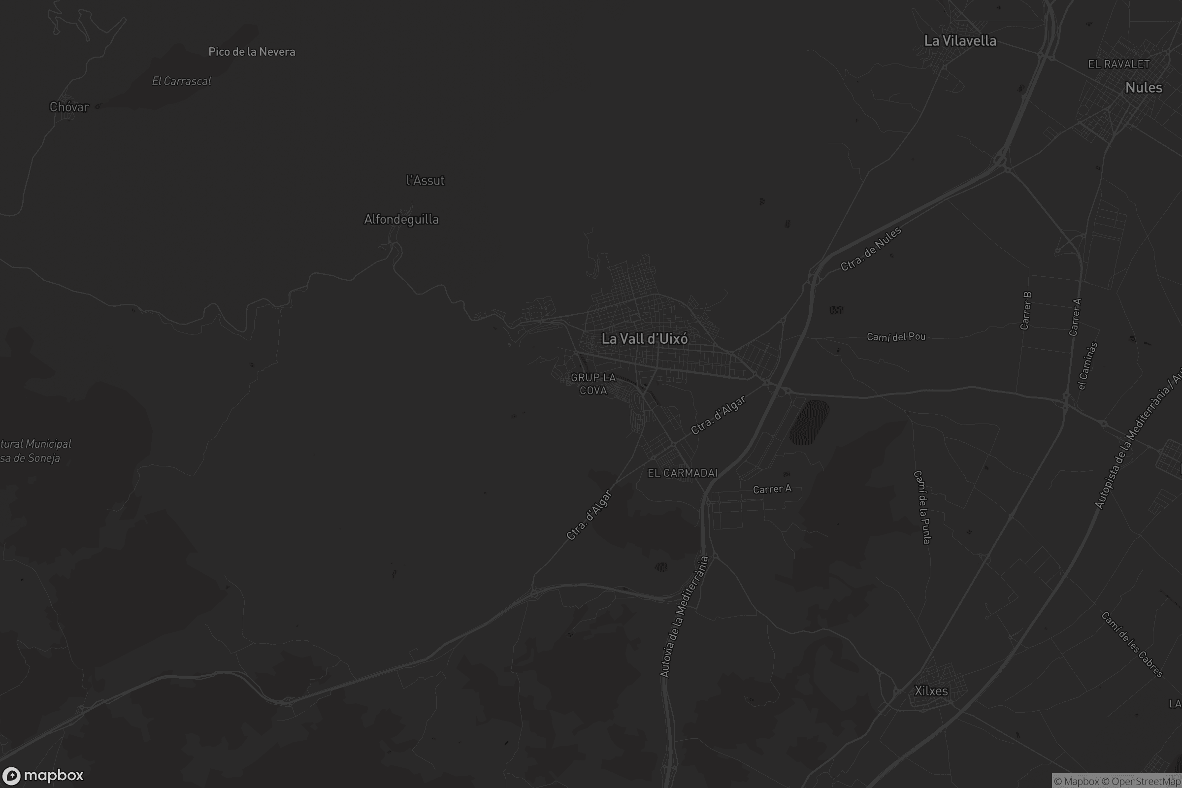 Mapa de la Vall d'Uixó