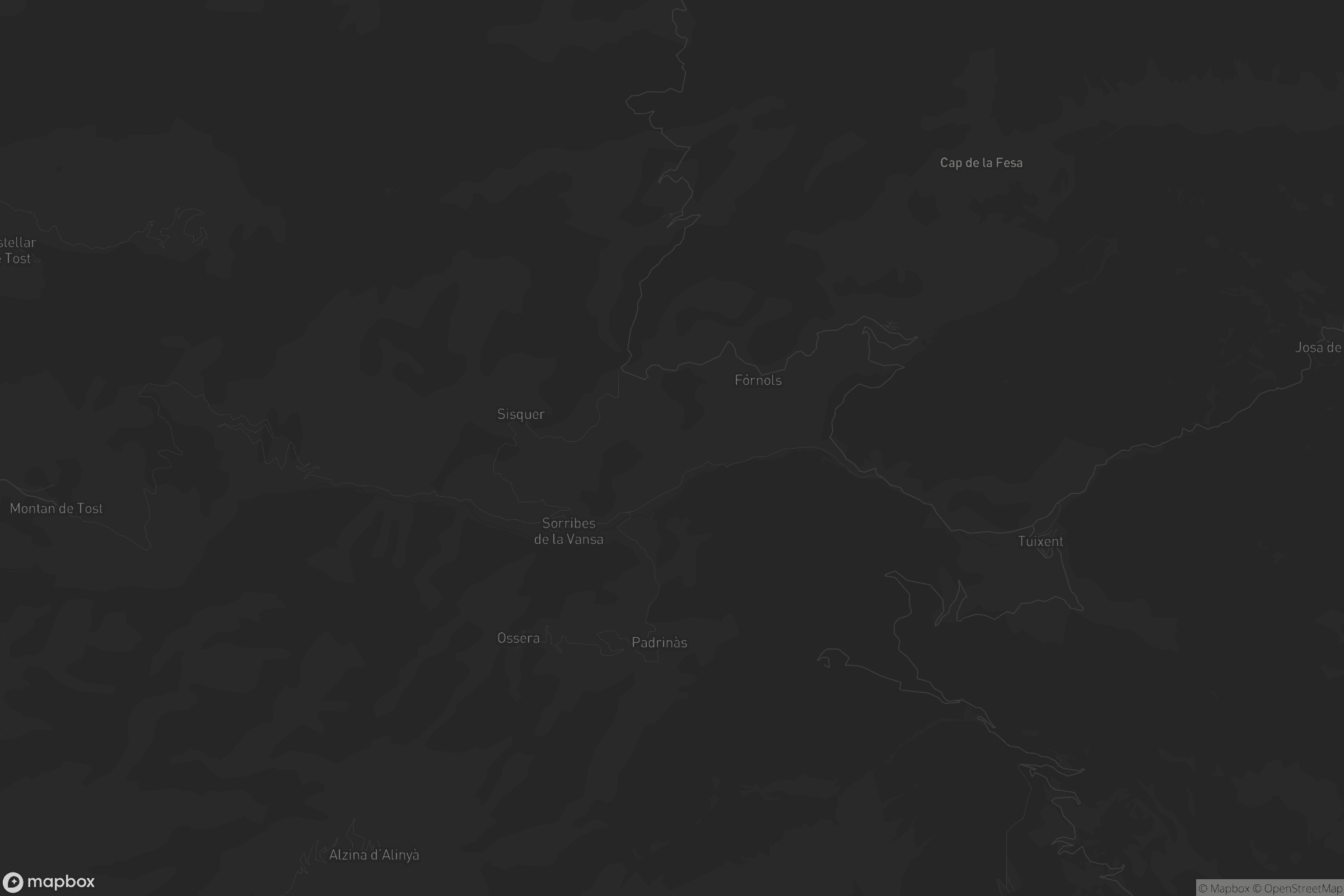 Mapa de la Vansa i Fórnols