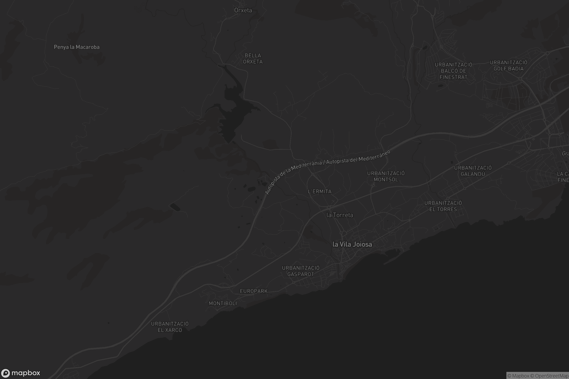 Mapa de la Vila Joiosa / Villajoyosa