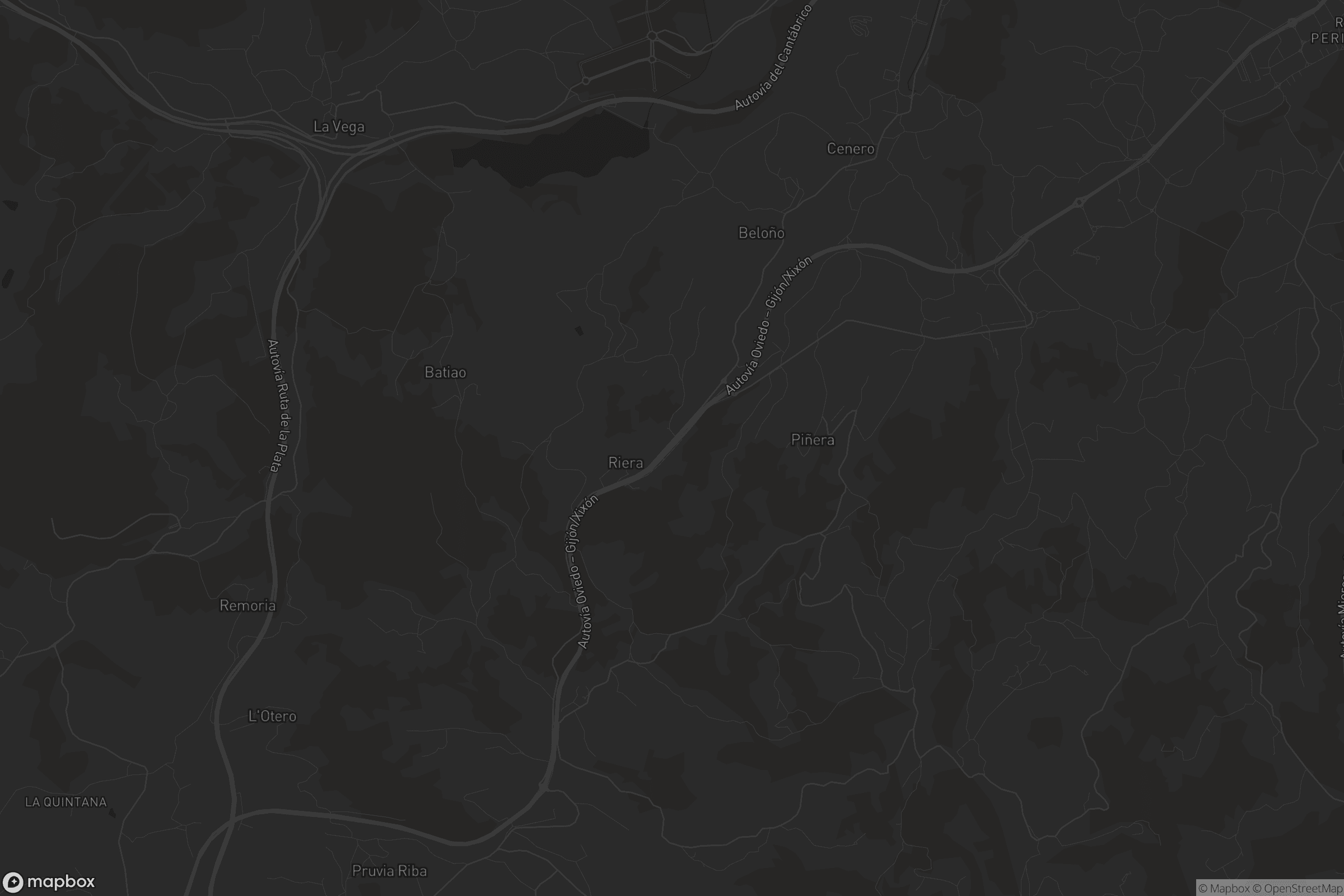 Mapa de L'Abadía Cenero