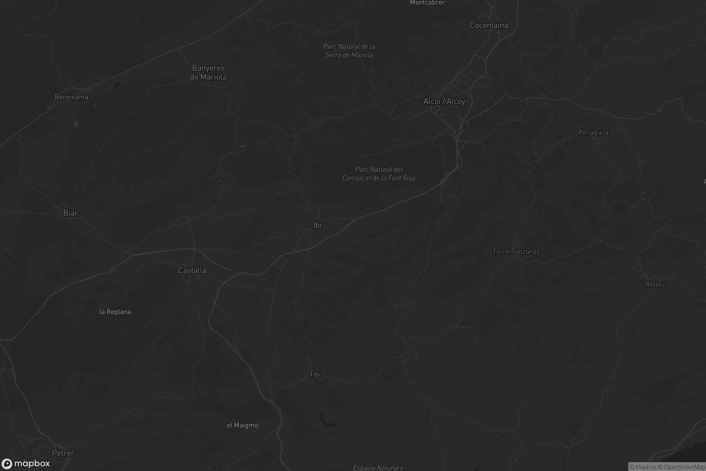 Mapa de l'Alcoià