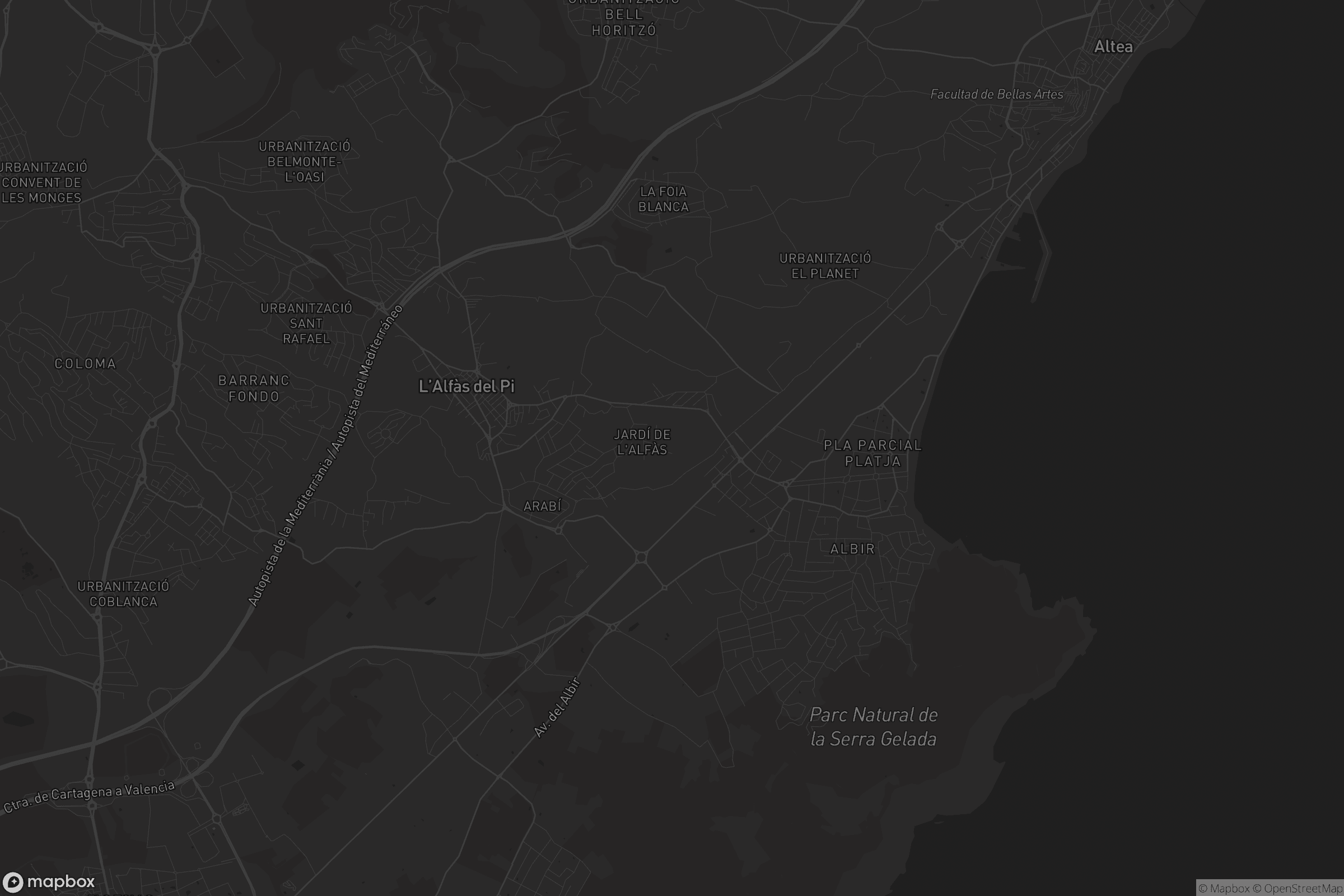 Mapa de l'Alfàs del Pi