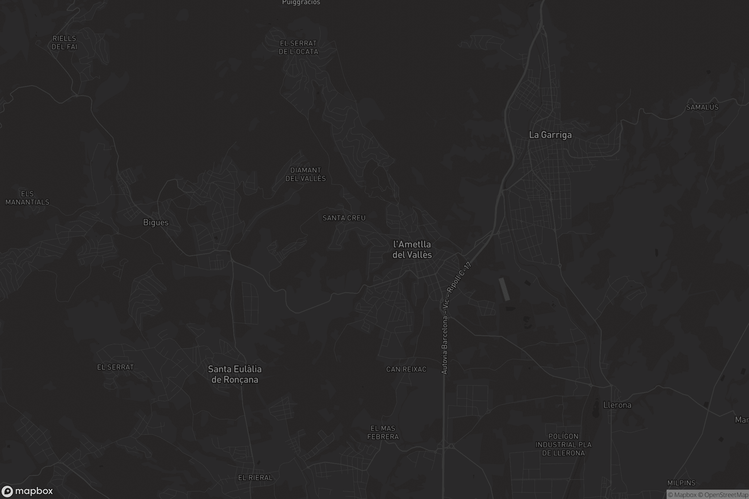 Mapa de l'Ametlla del Vallès