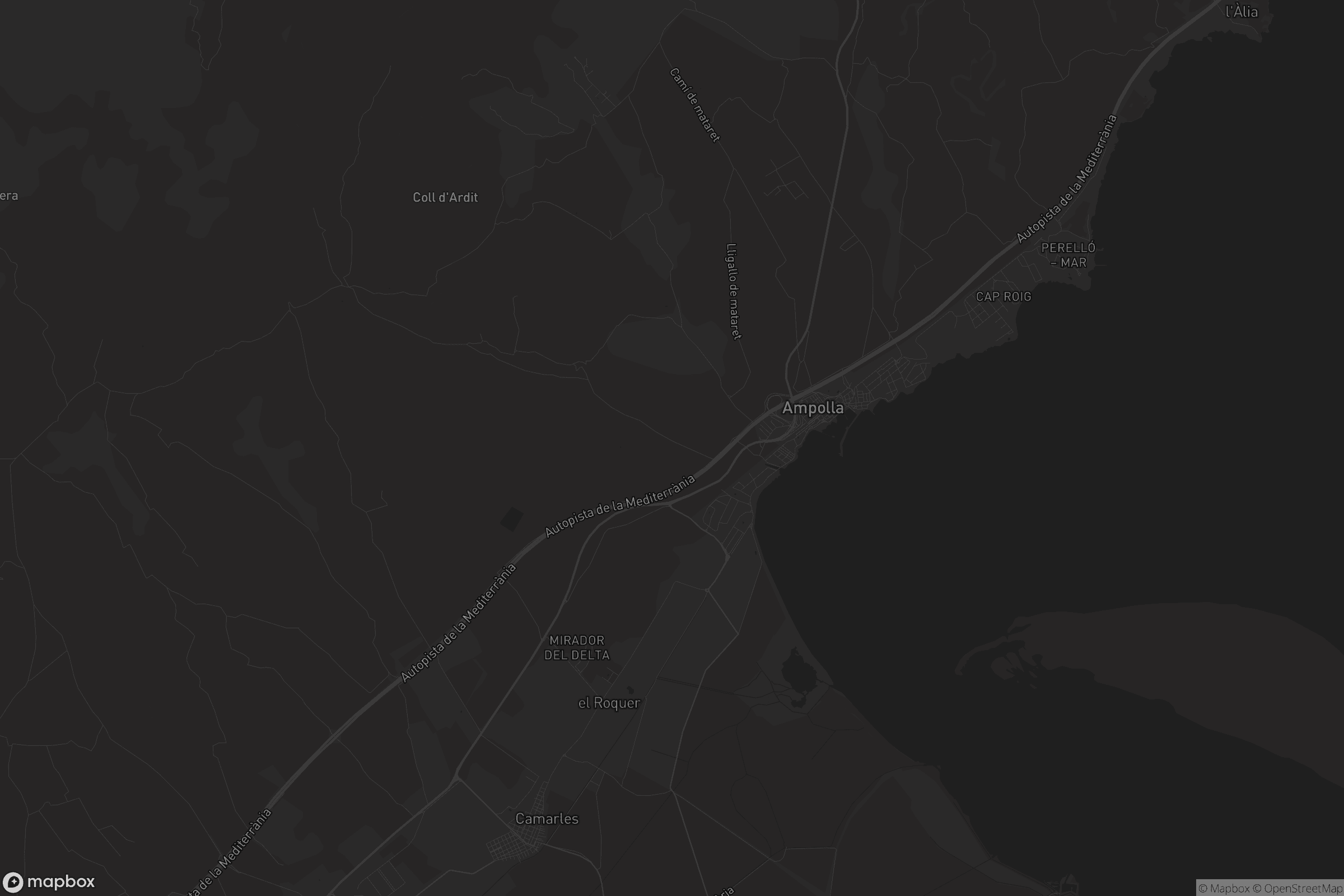 Mapa de l'Ampolla