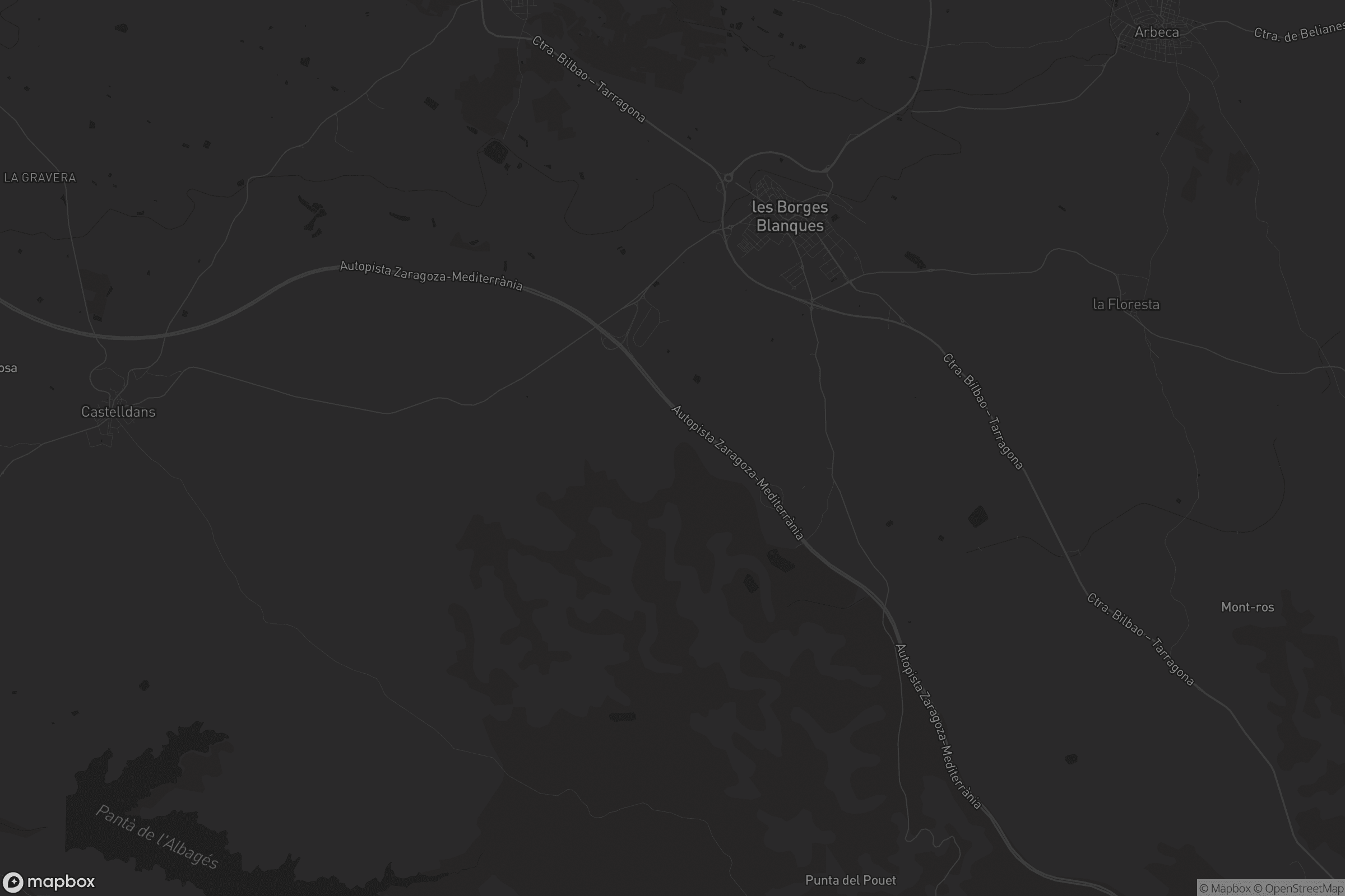 Mapa de les Borges Blanques